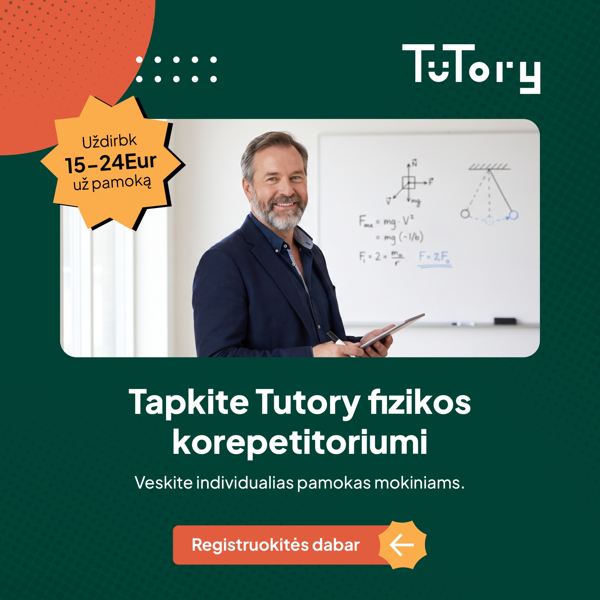 Tutory.lt Facebook ad: Pildyti formą