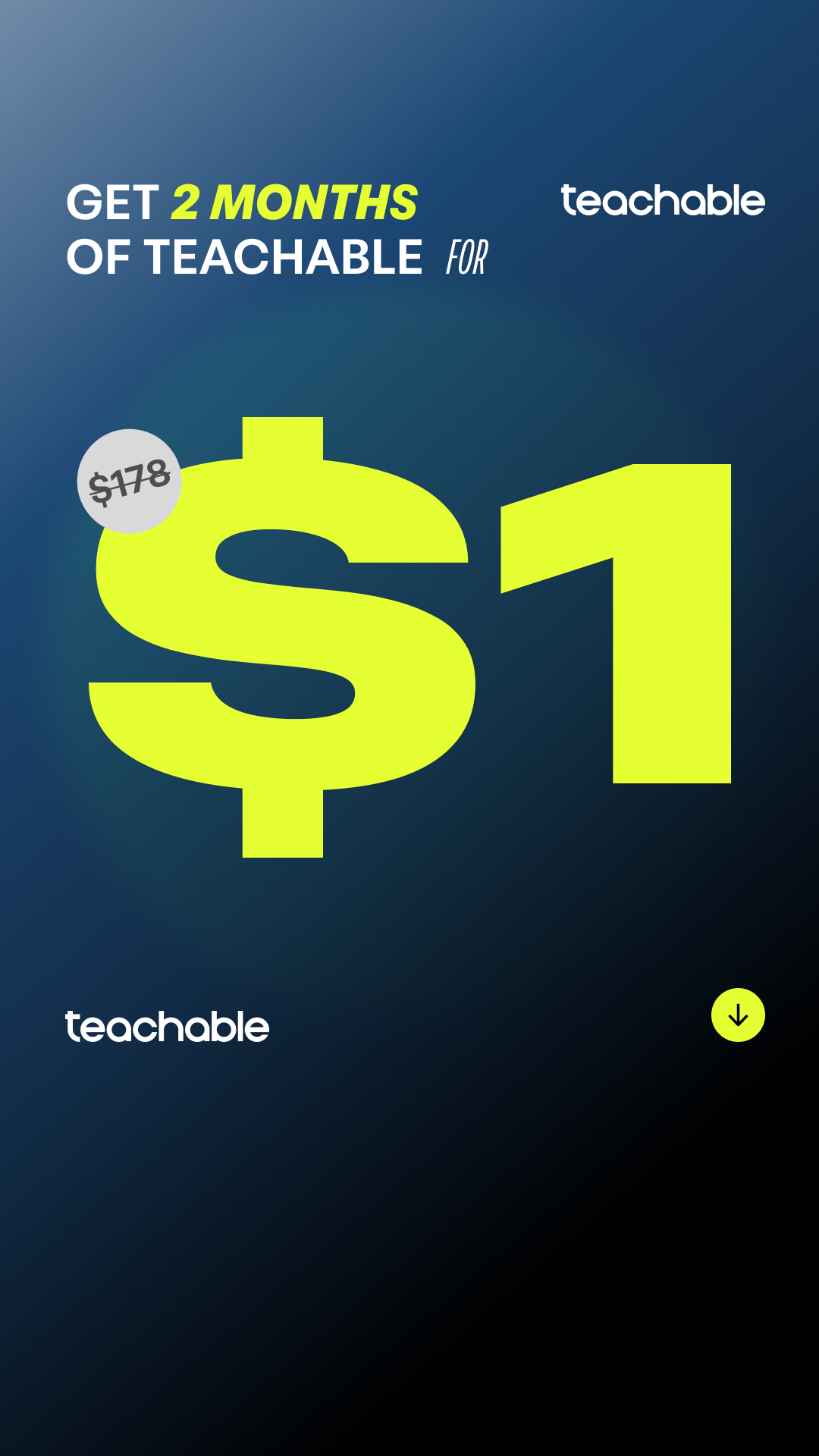 Teachable Facebook ad