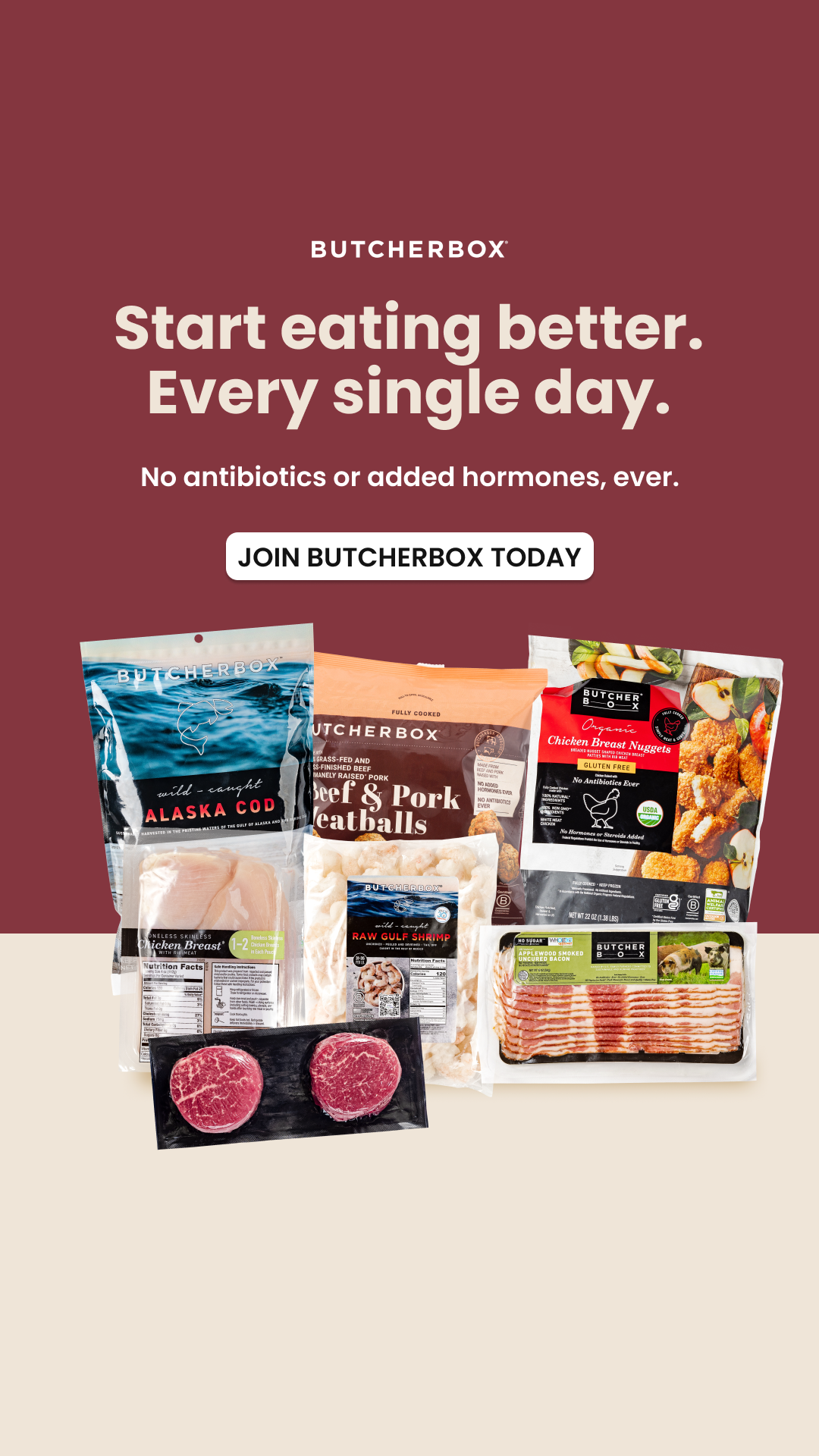 ButcherBox Facebook ad