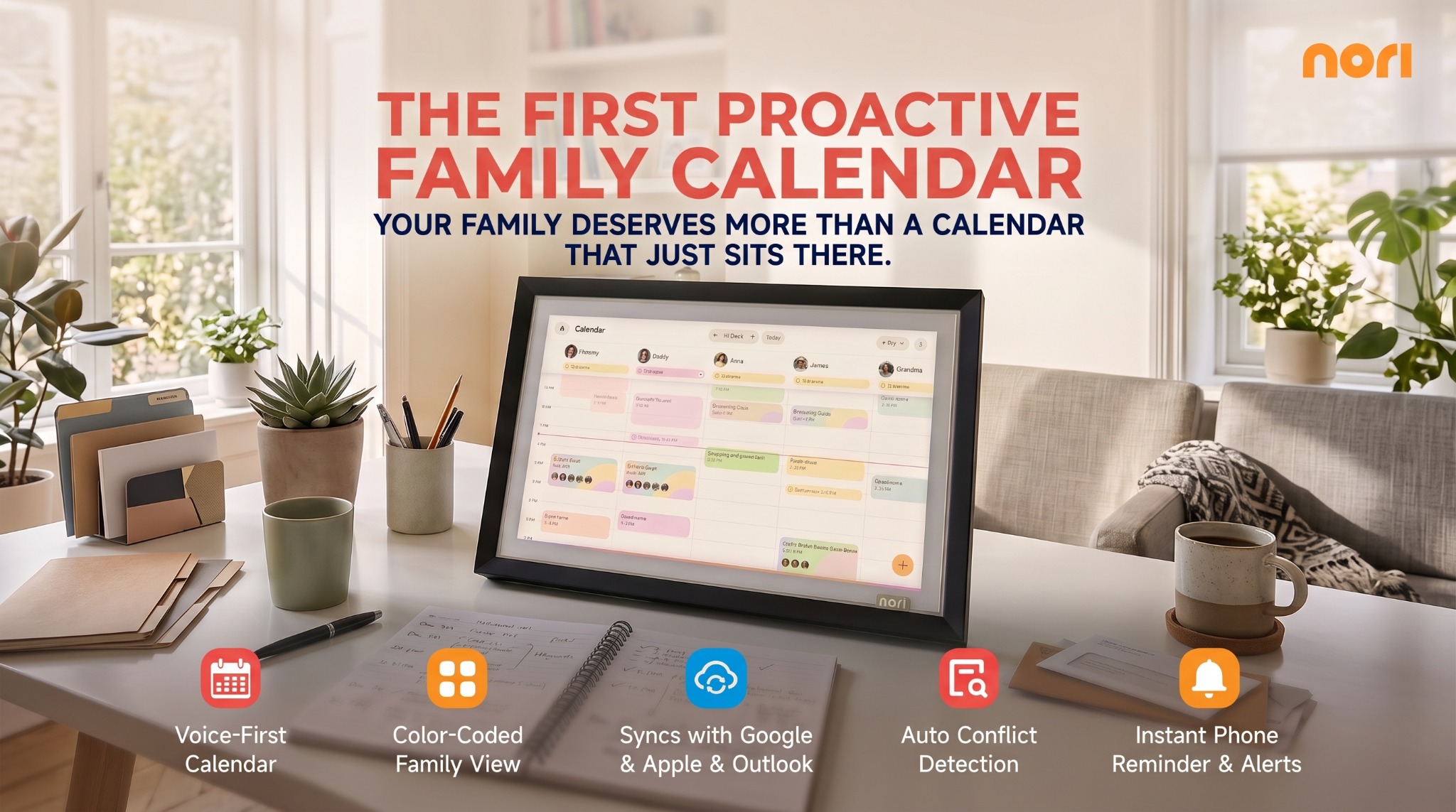 Nori Family Hub Facebook ad: Stop Carrying the Mental Load