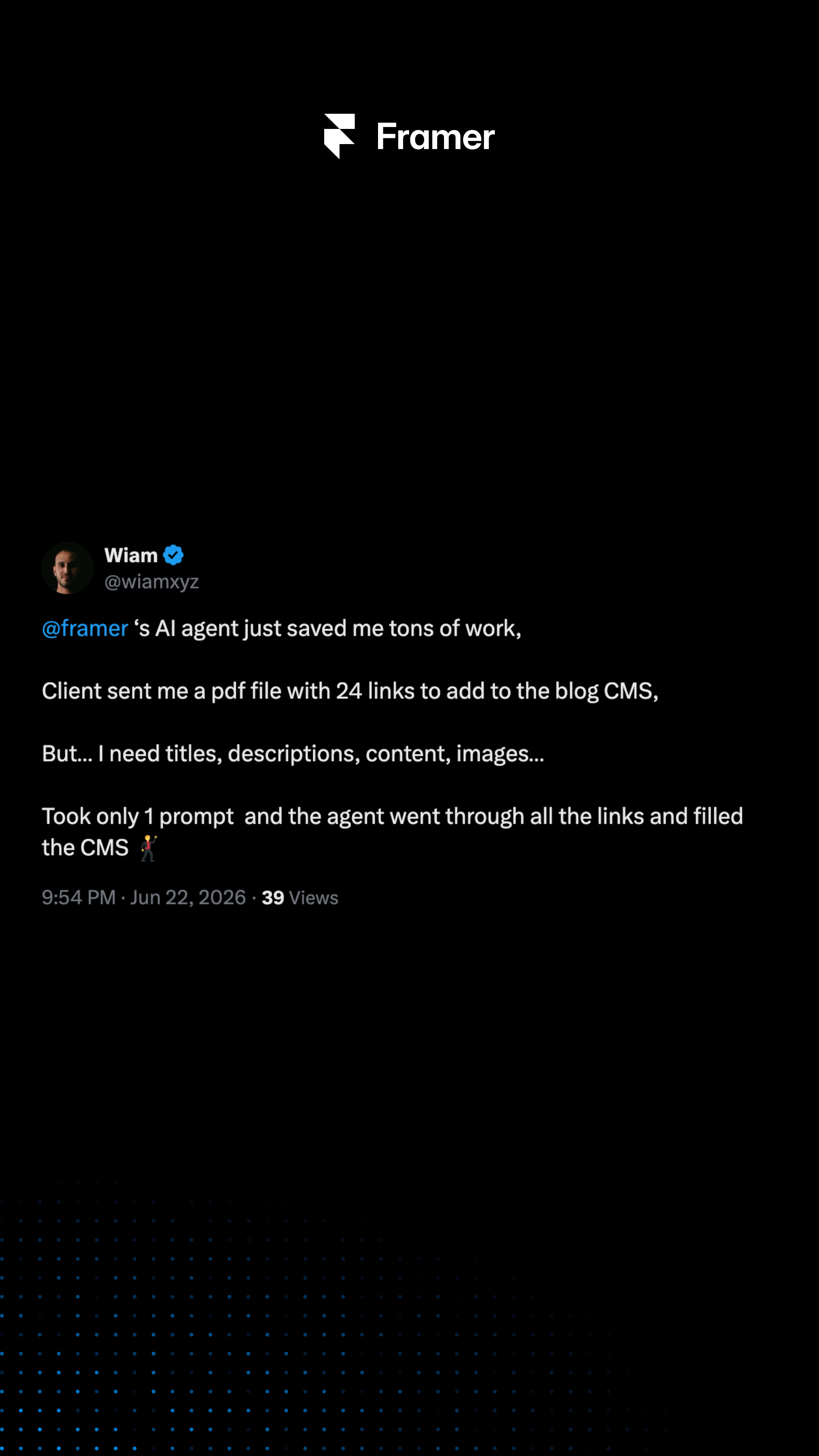 Framer Facebook ad