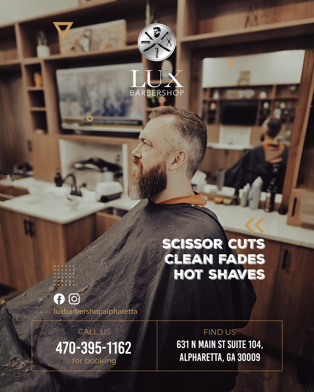 LUX Barbershop - Alpharetta Facebook ad