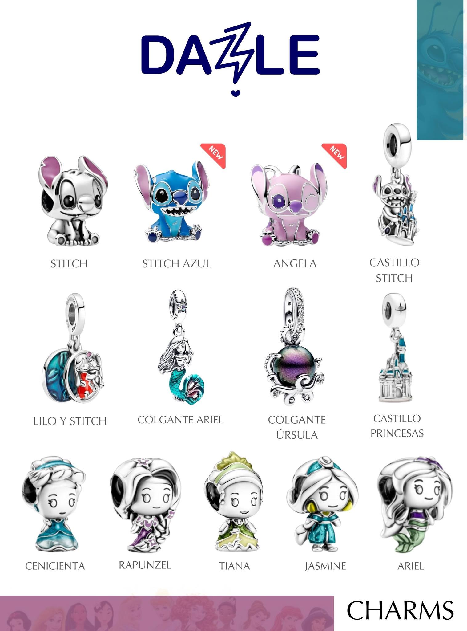 Dazzle Facebook ad: ¡MÁS DE 400 CHARMS PARA ELEGIR!