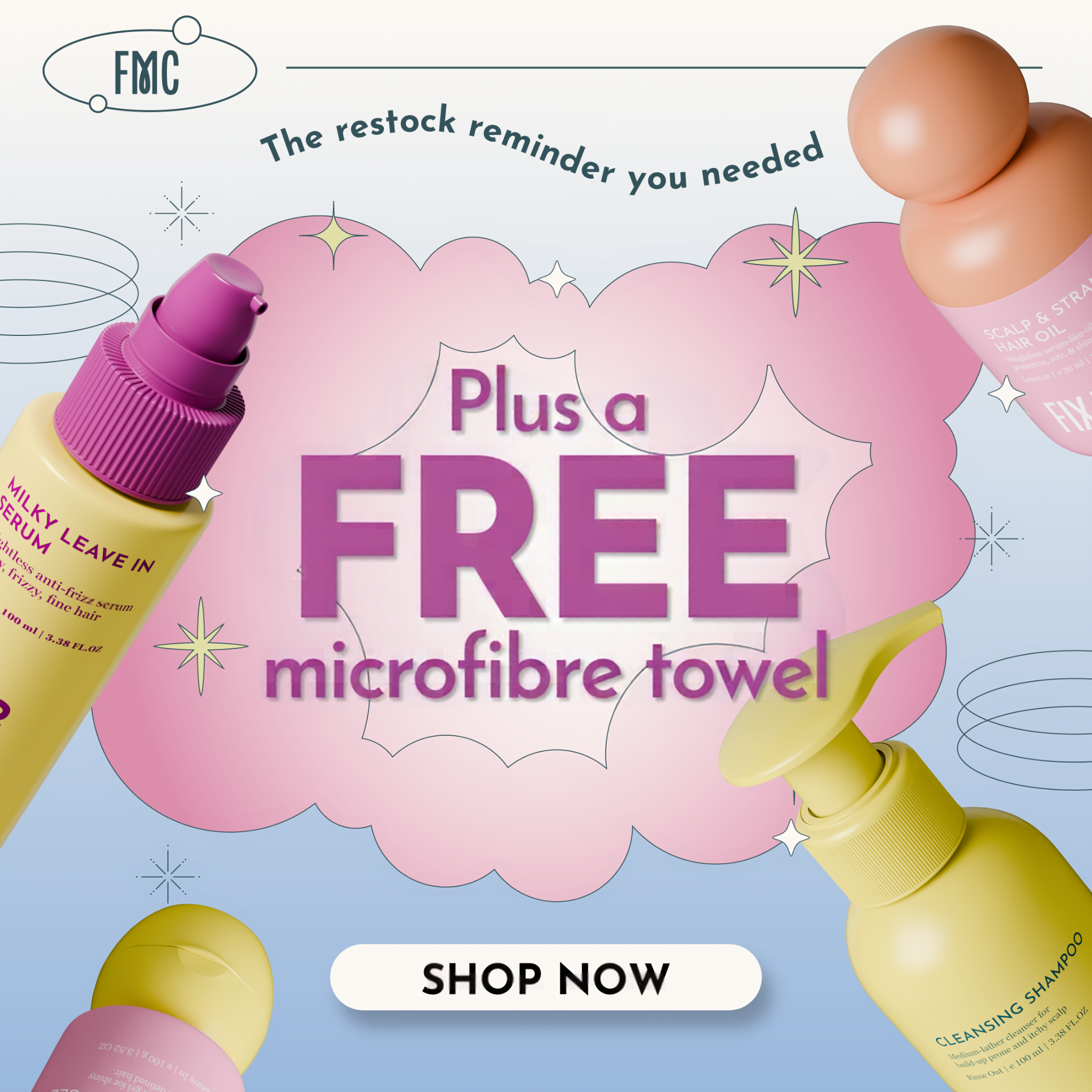 Fix My Curls Facebook ad: Running low? Time to restock