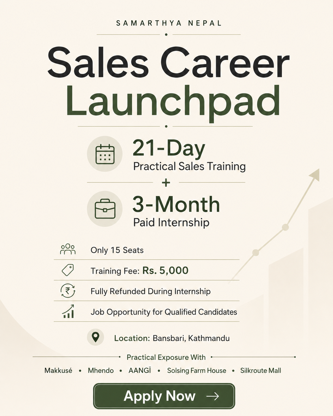 Makkusé Facebook ad: Sales Career Launchpad