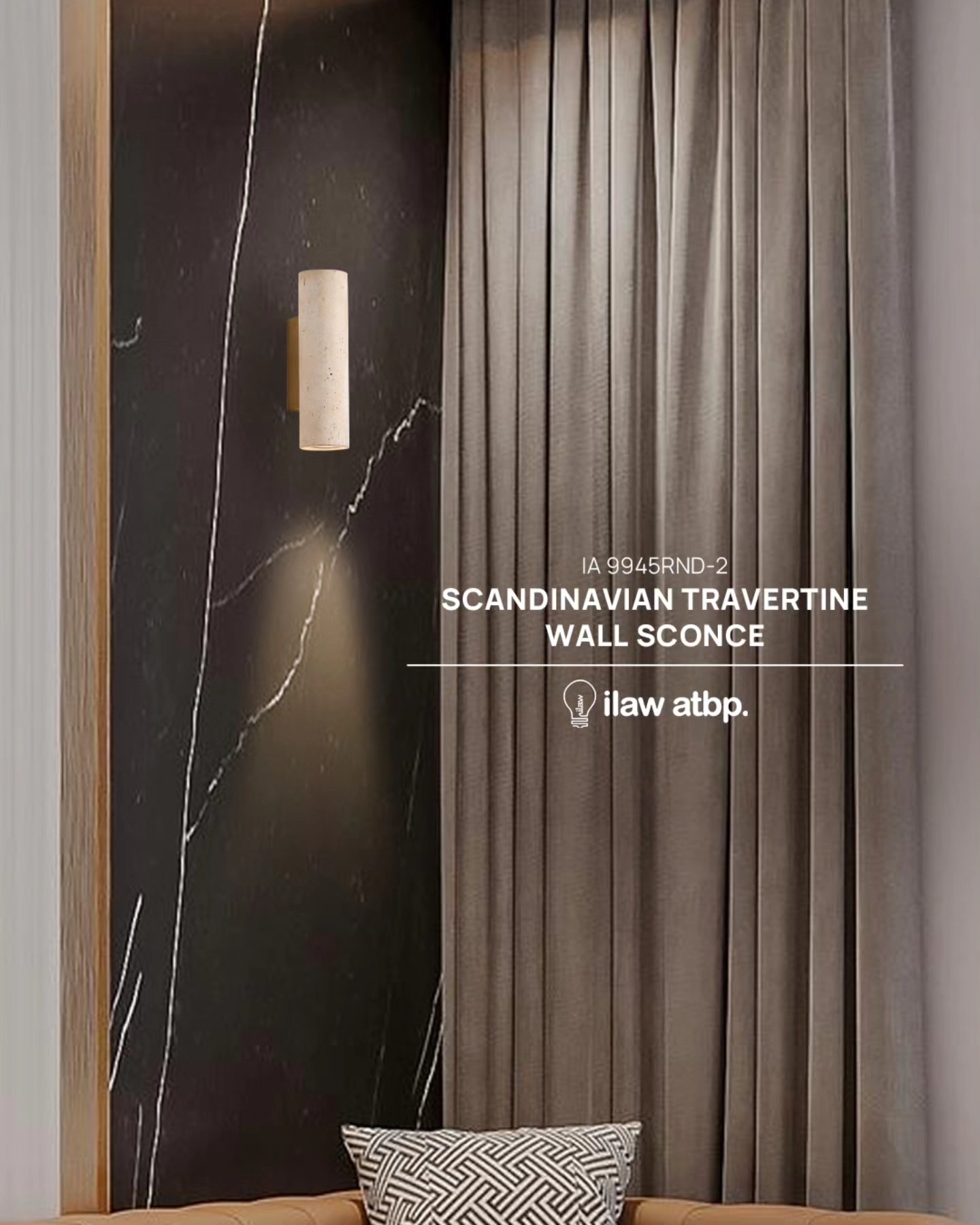 ilaw atbp. Facebook ad: Sculpted from natural travertine stone, this wall sconce…
