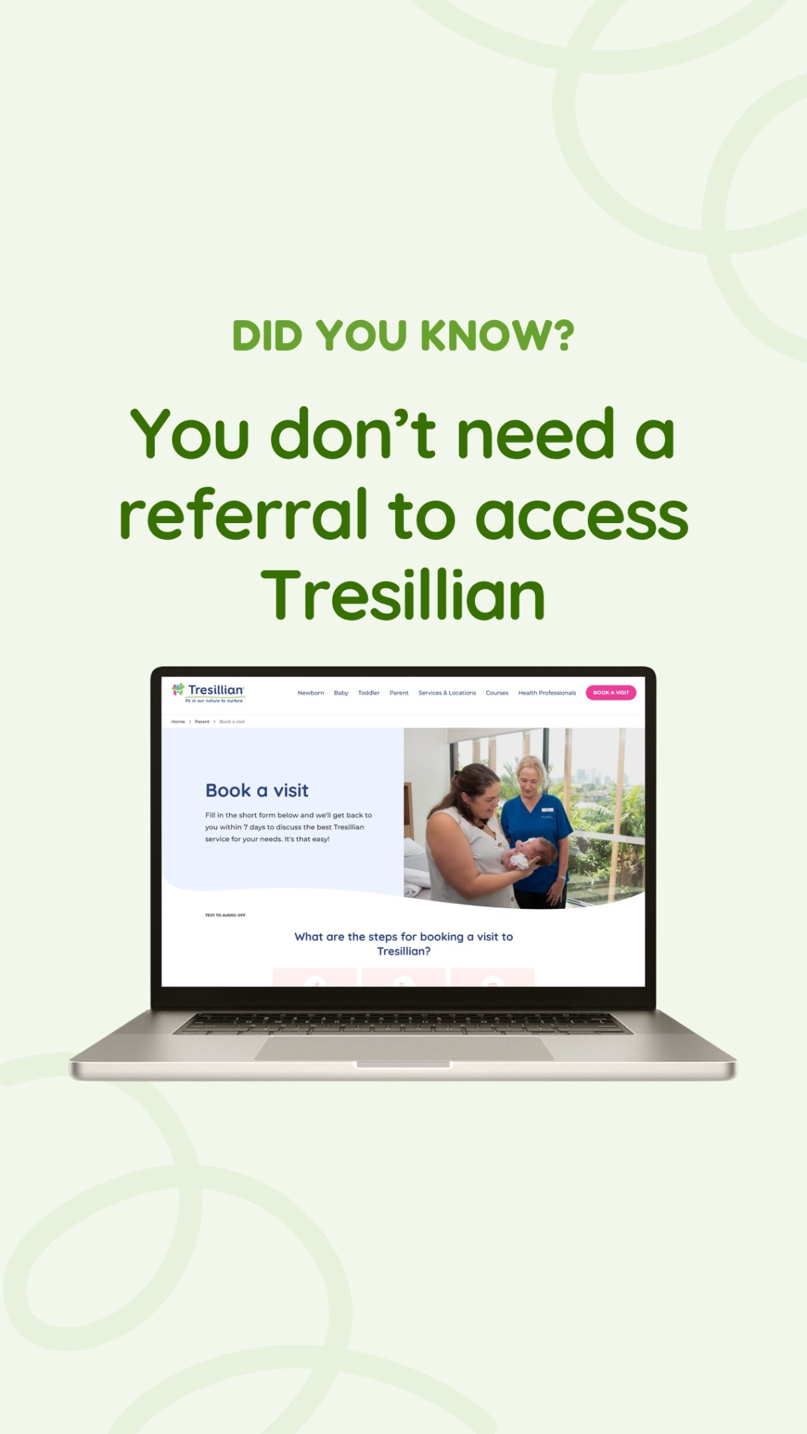 Tresillian Early Parenting Facebook ad