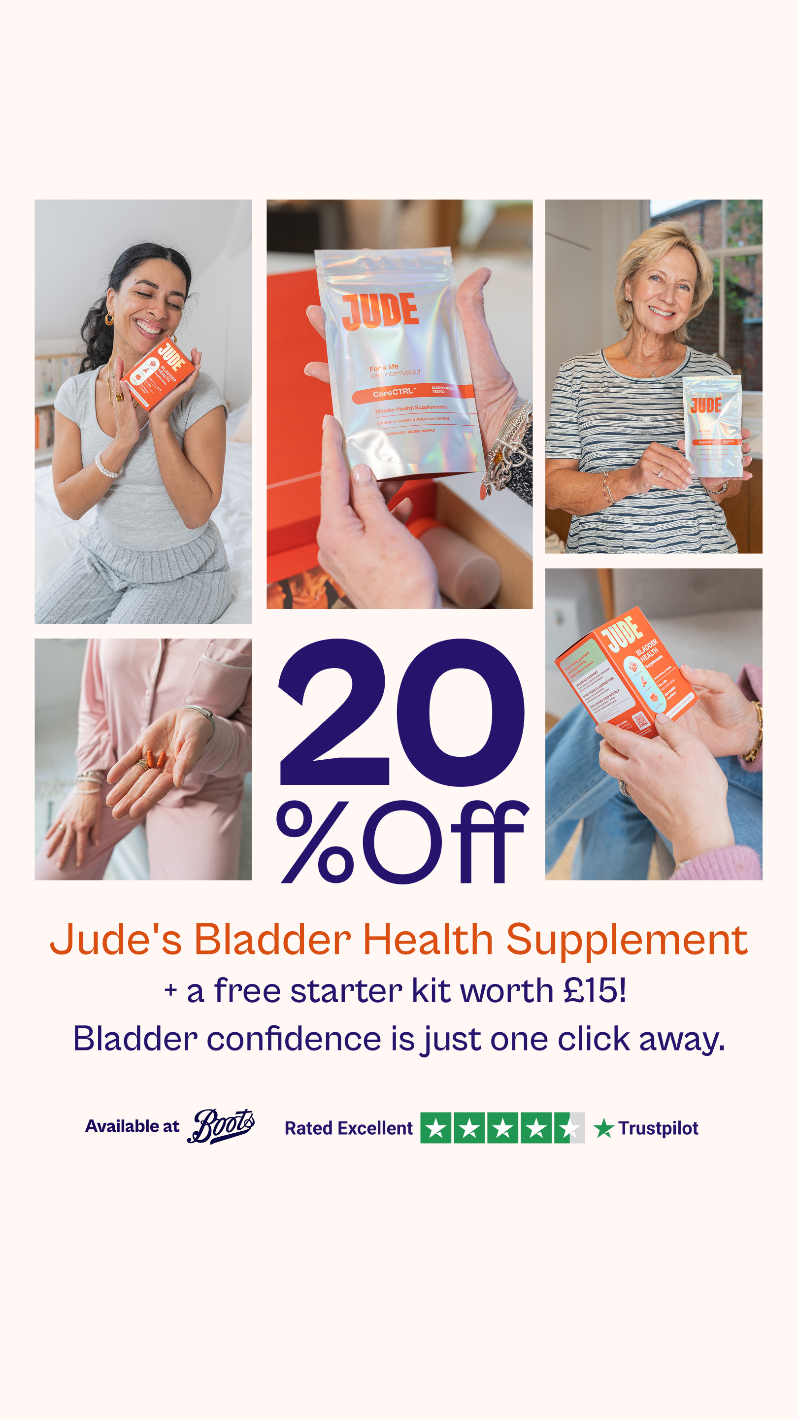Jude Facebook ad: Nourish Your Bladder with Jude