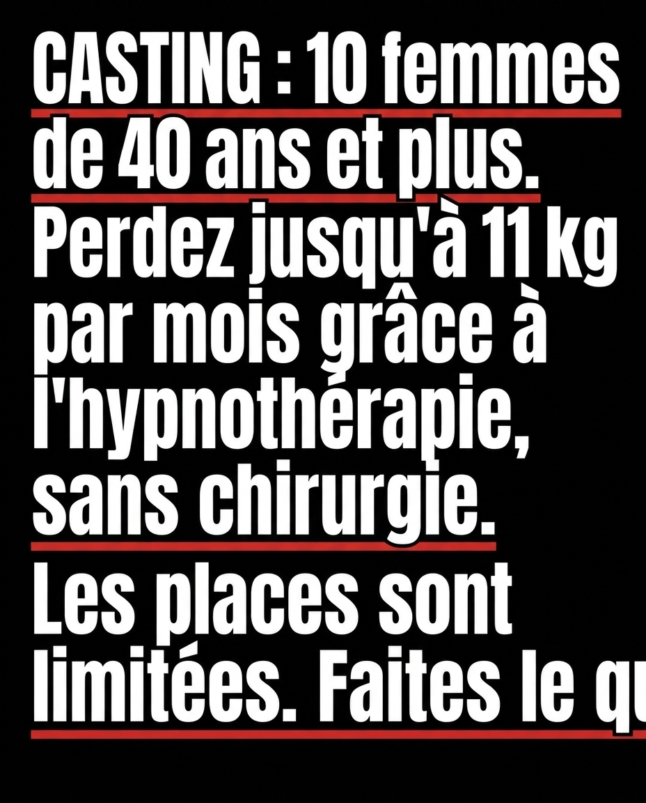 Hypnozio: power of hypnotherapy Facebook ad: Surmontez vos problèmes de poids