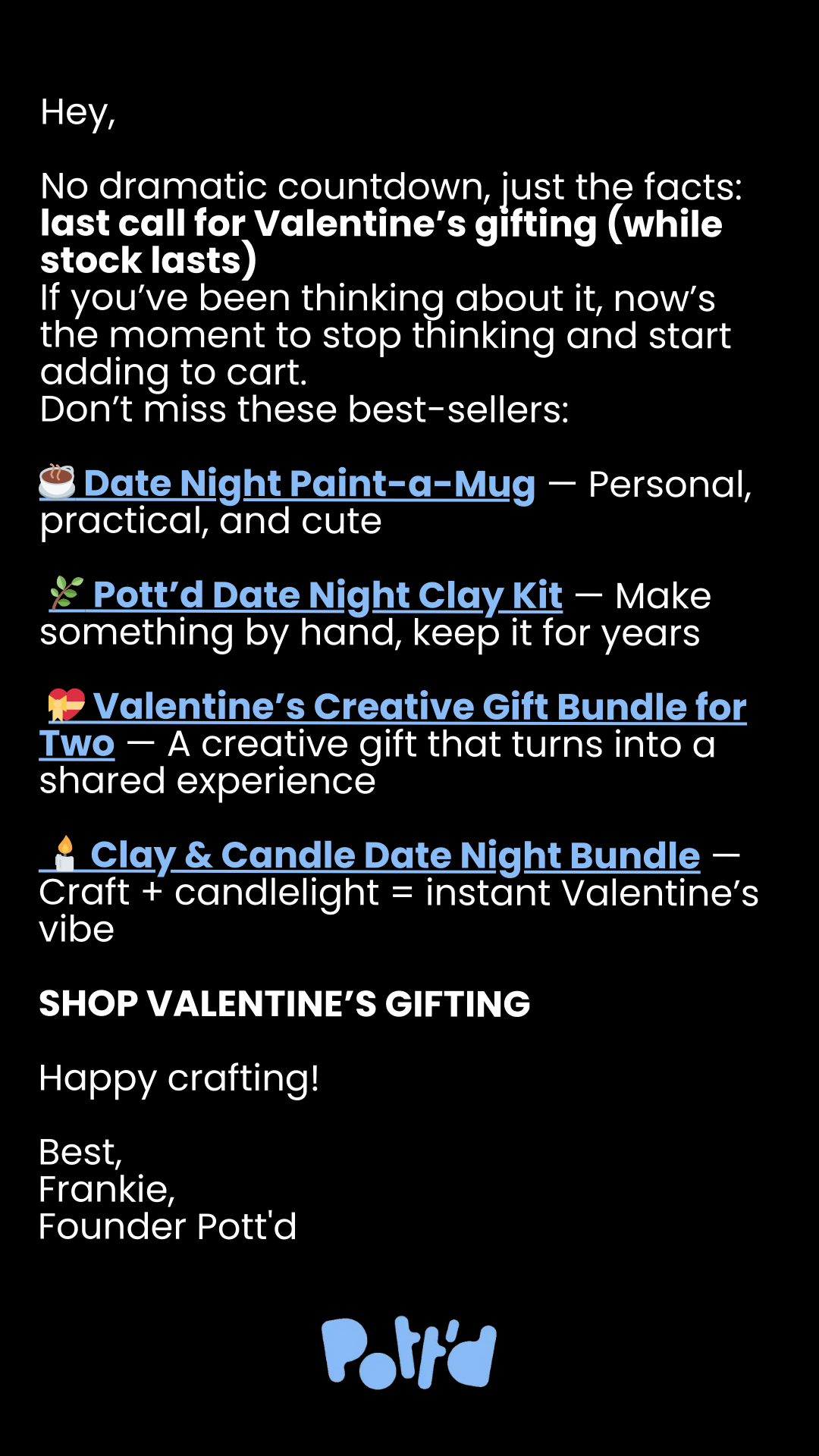Pott'd UK Facebook ad