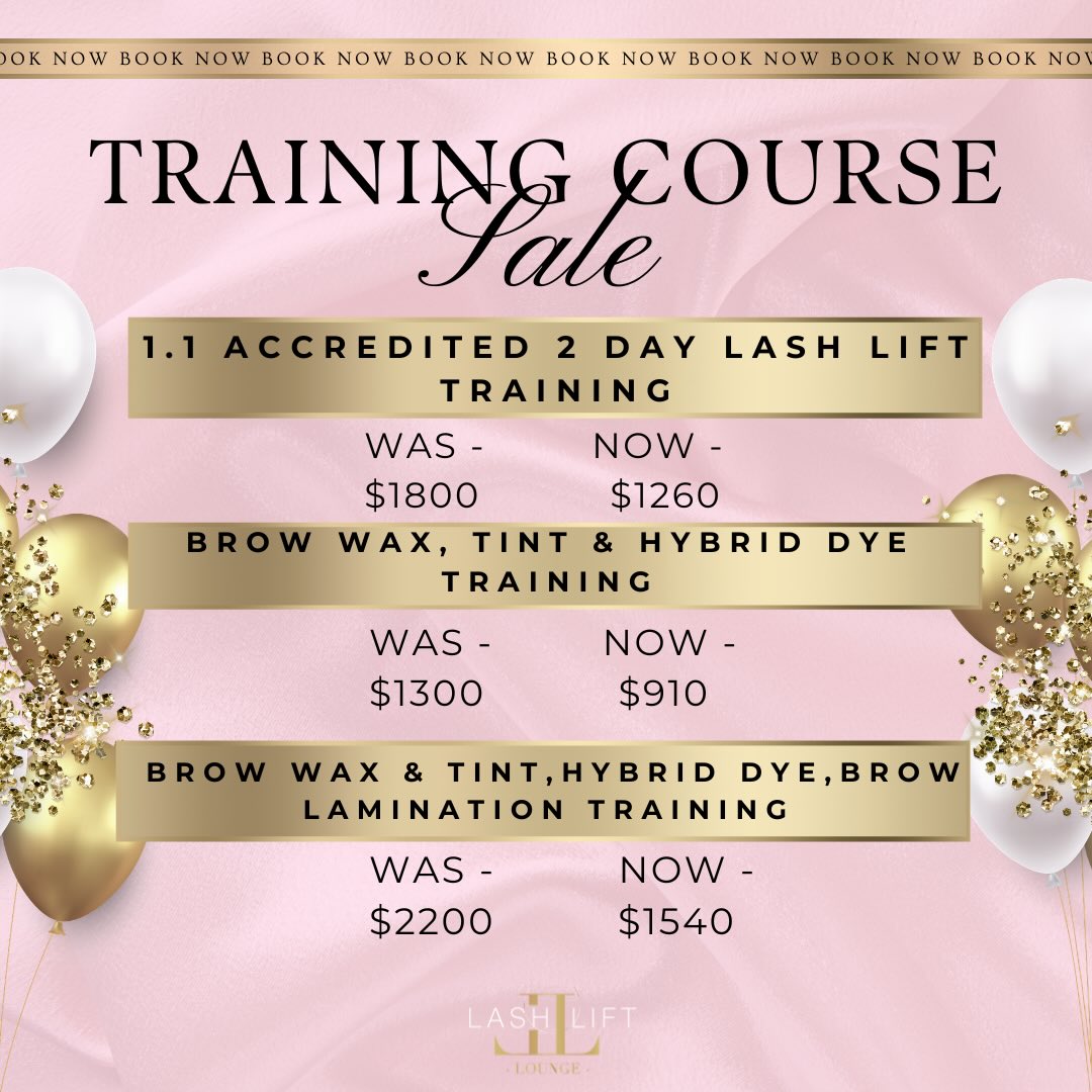 Lashlift Lounge Facebook ad: 1:1 Lash Lift & Brow Training Sydney | Lashlift Lounge