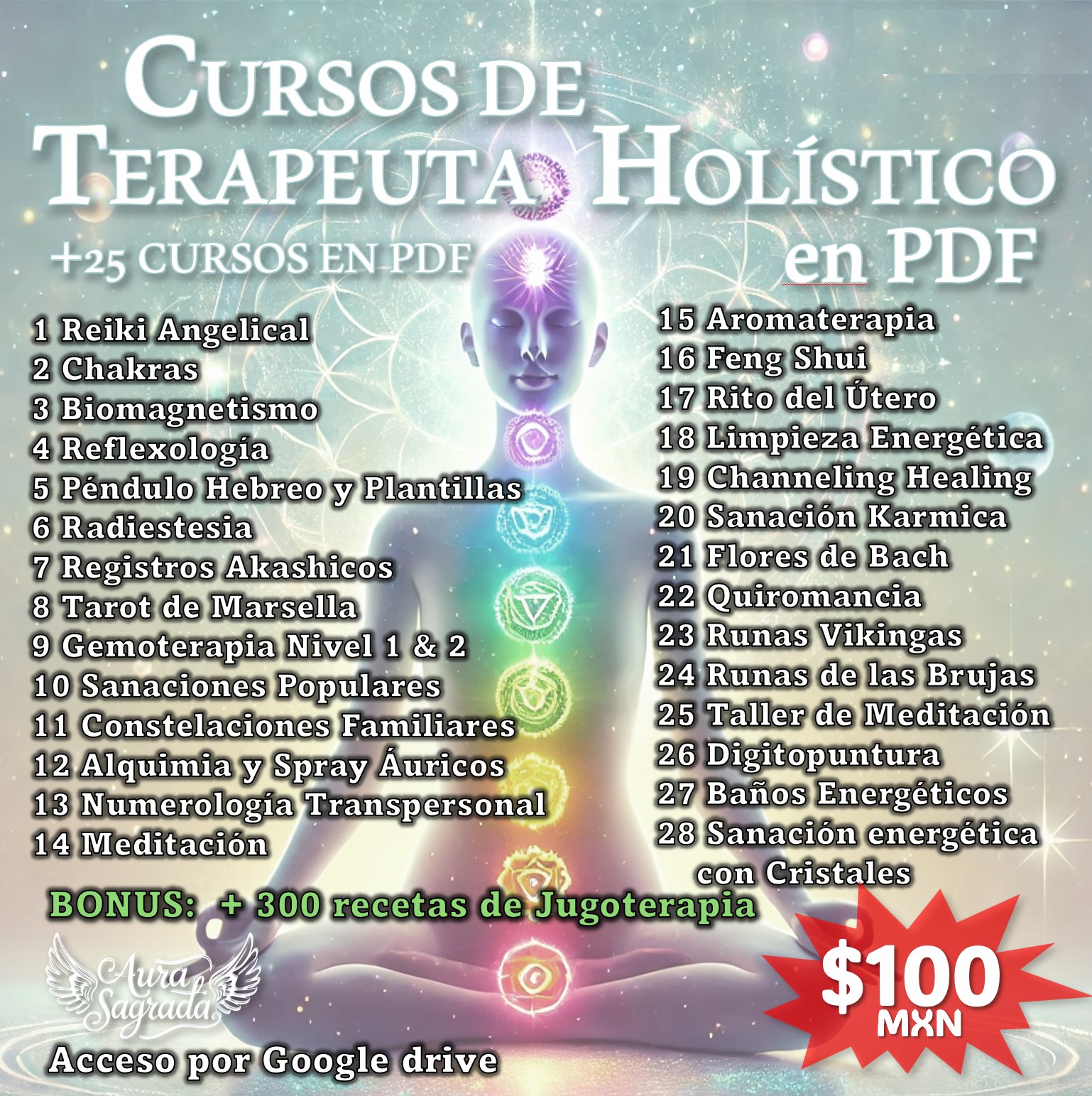Aura Sagrada Facebook ad: CURSO TERAPEUTA HOLÍSTICO