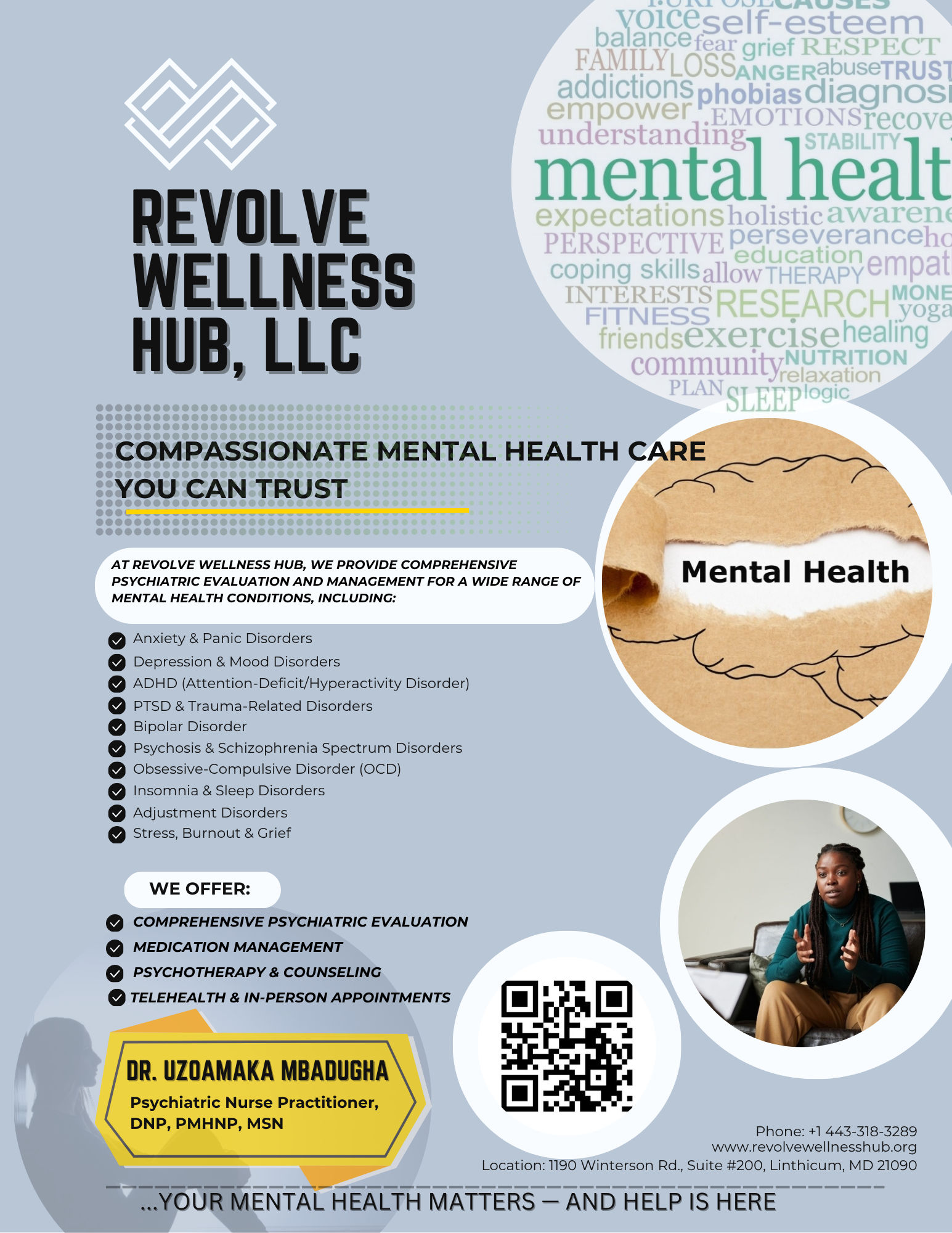 Revolve Wellness Hub Facebook ad: Managing