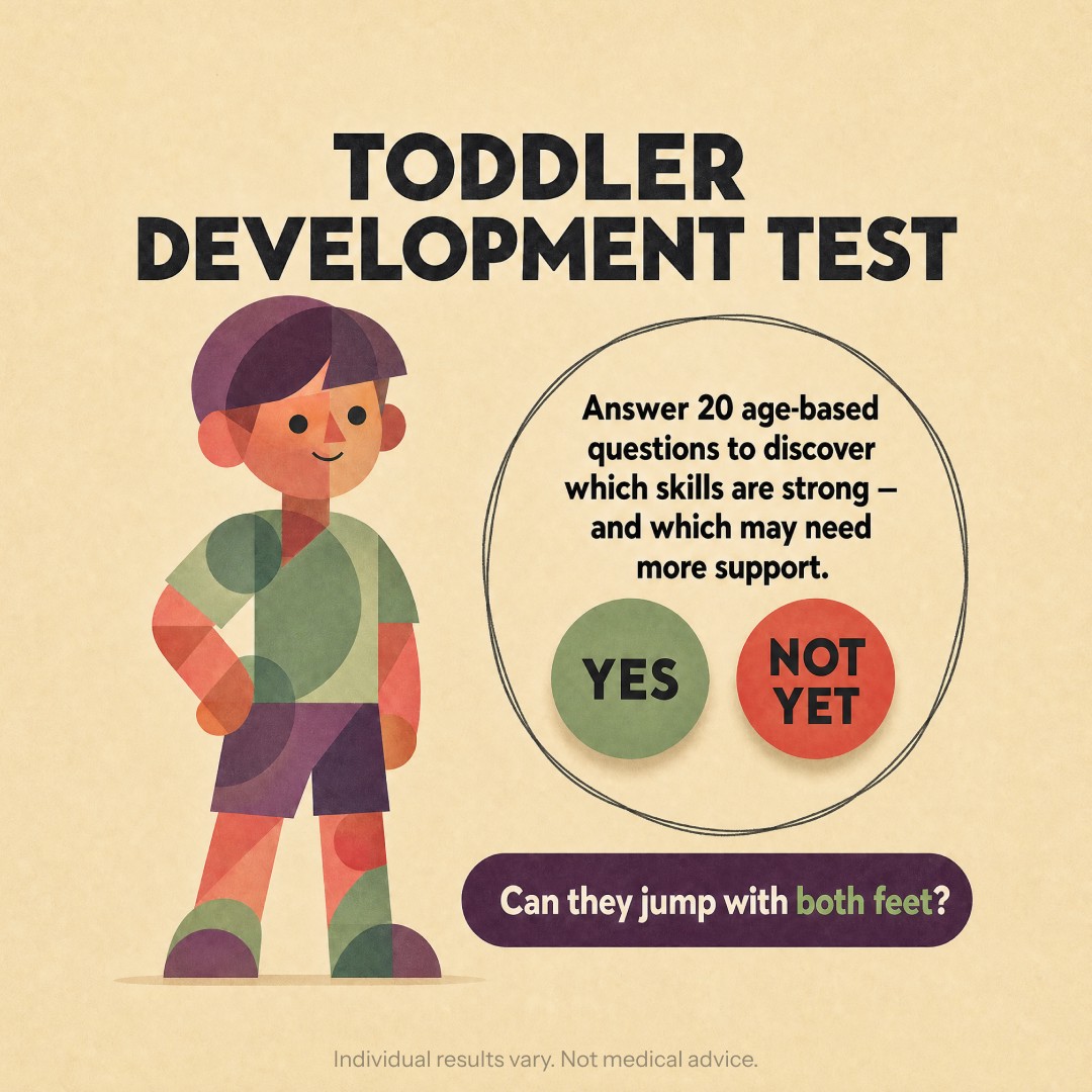 Gentle Toddler Parenting Facebook ad: Is your child developing on track?