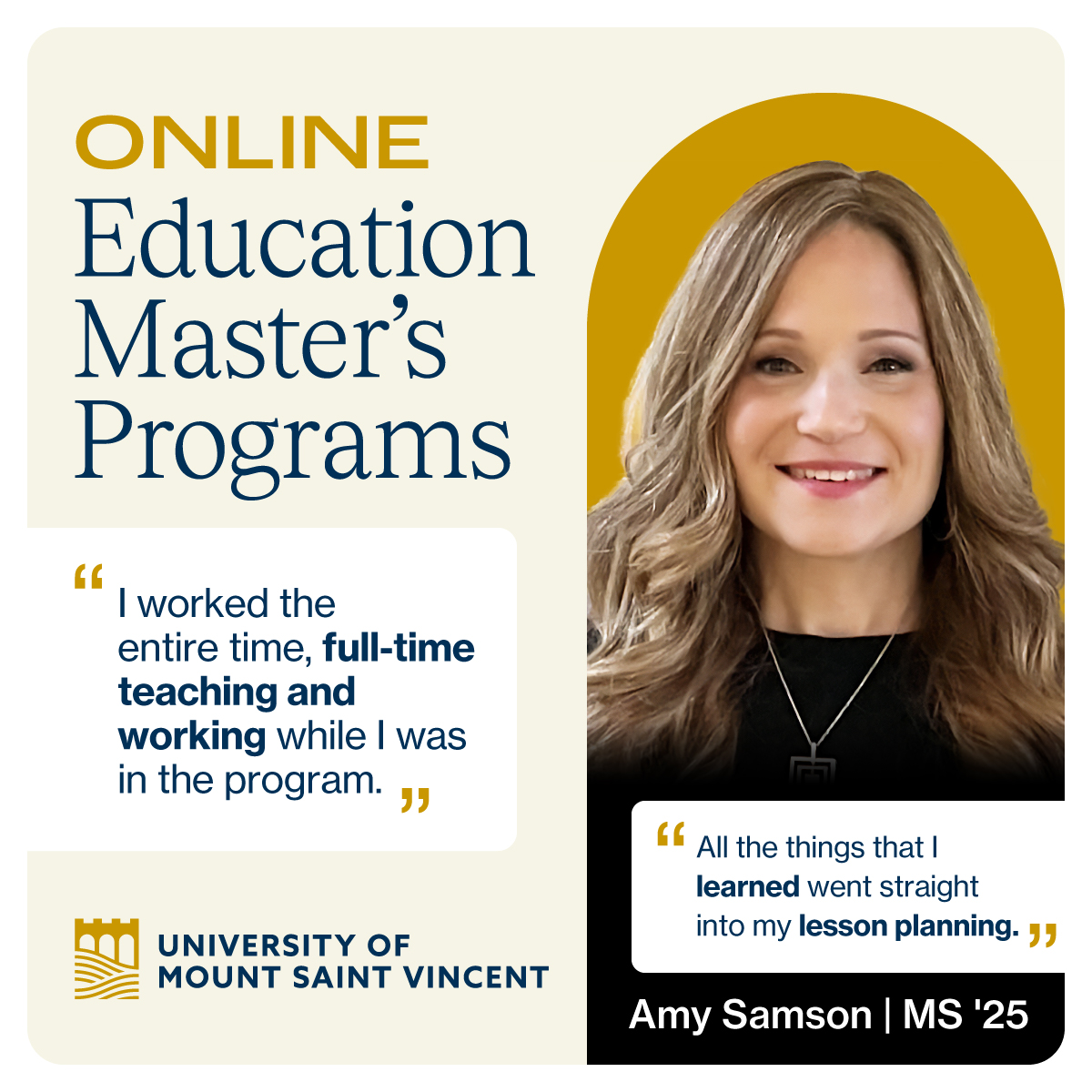 University of Mount Saint Vincent Facebook ad