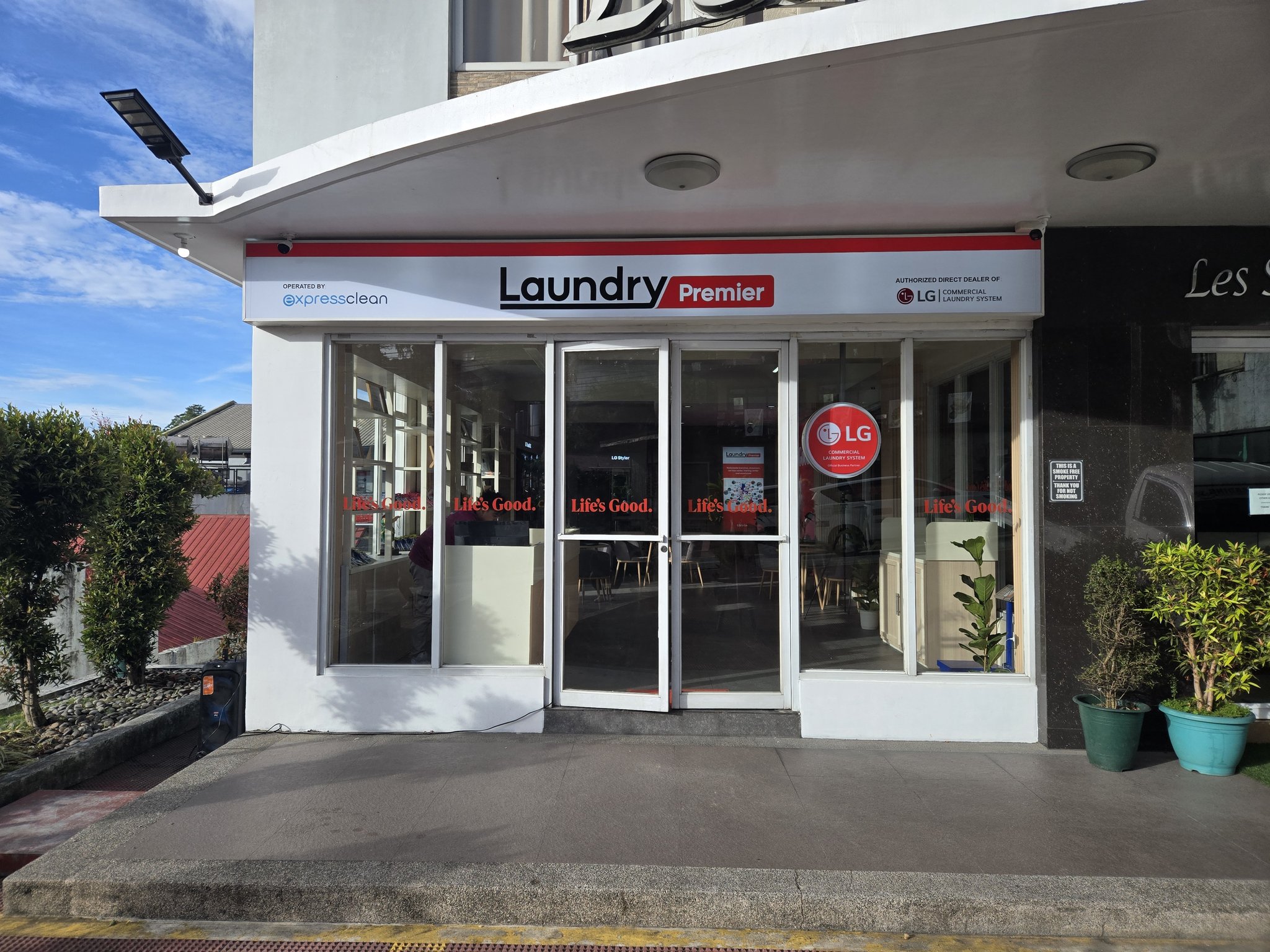 Express Clean Laundry Lounge Premier Baguio City Facebook ad: The first-ever LG Commercial Laundry Service Center…