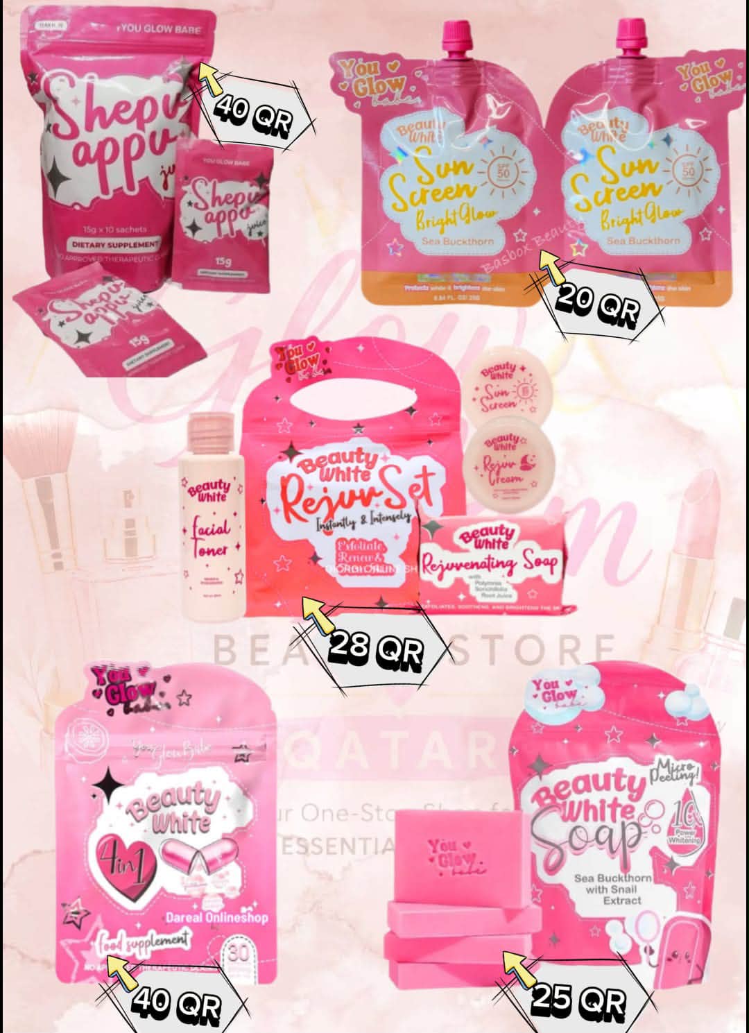 Glow and Glam Beauty Store Facebook ad: Your Beauty, Our Priority.