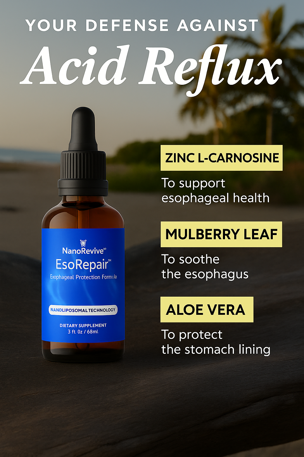 NanoRevive Facebook ad: First Ever Nano-Liposomal Esophagus & Stomach Protection