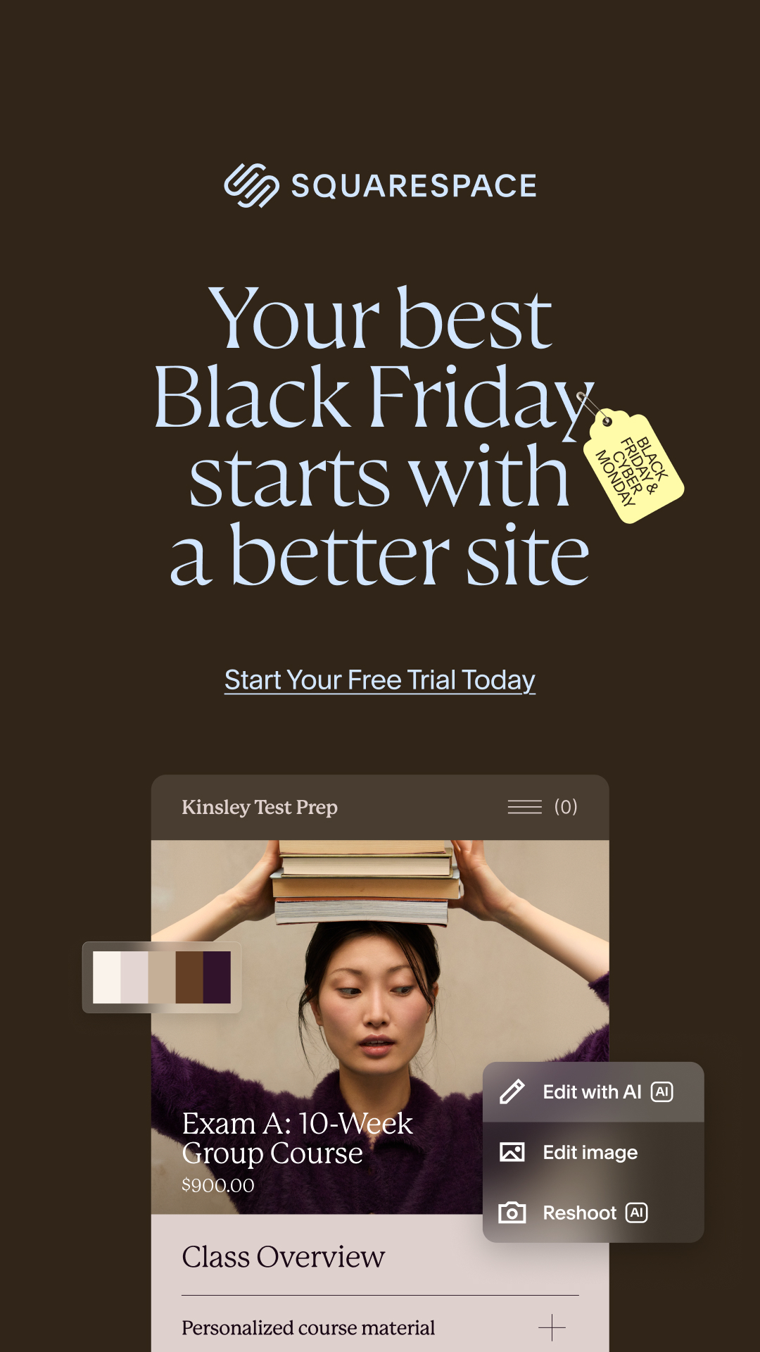 Squarespace Facebook ad: Get ready for peak selling season