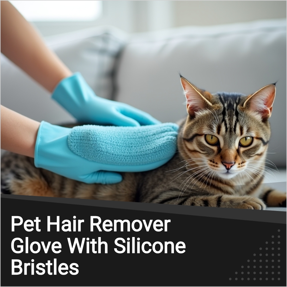 SearchAvenue Compass Facebook ad: Pet Hair Remover Glove With Silicone Bristles!