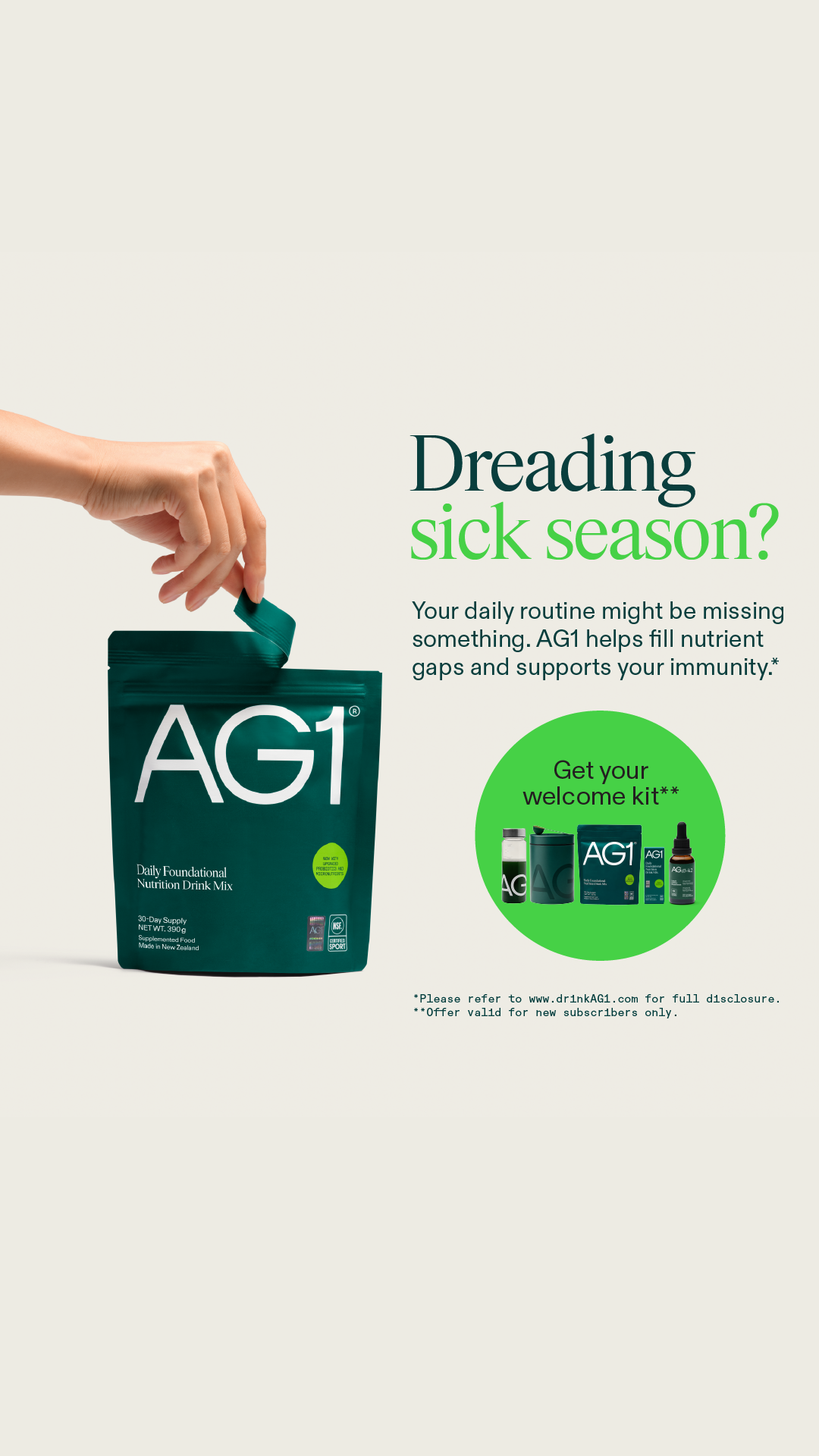 AG1 by Athletic Greens Facebook ad