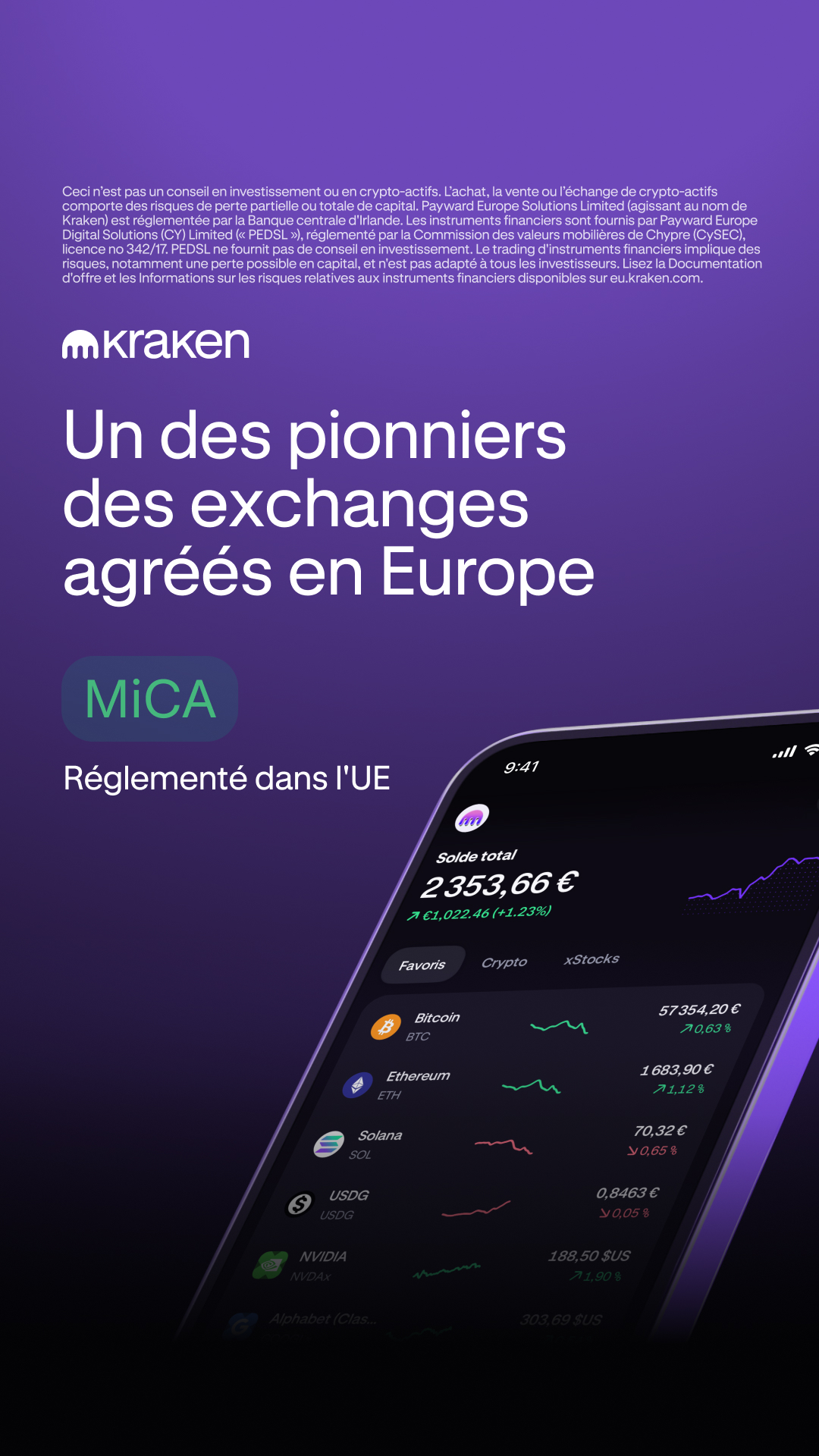 Kraken Digital Asset Exchange Facebook ad