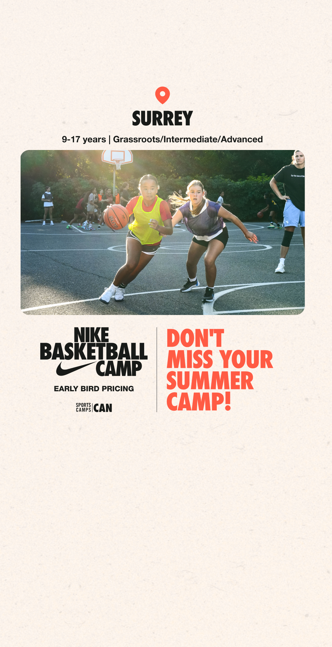 Nike Sports Camps Canada Facebook ad
