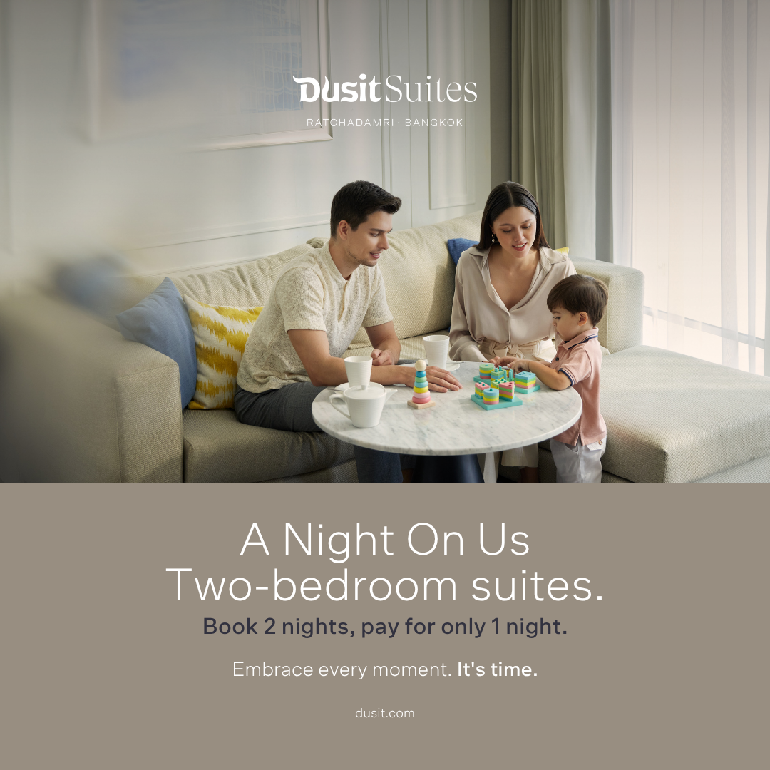 Dusit Suites Hotel Ratchadamri, Bangkok Facebook ad: Planning a family getaway to Bangkok?