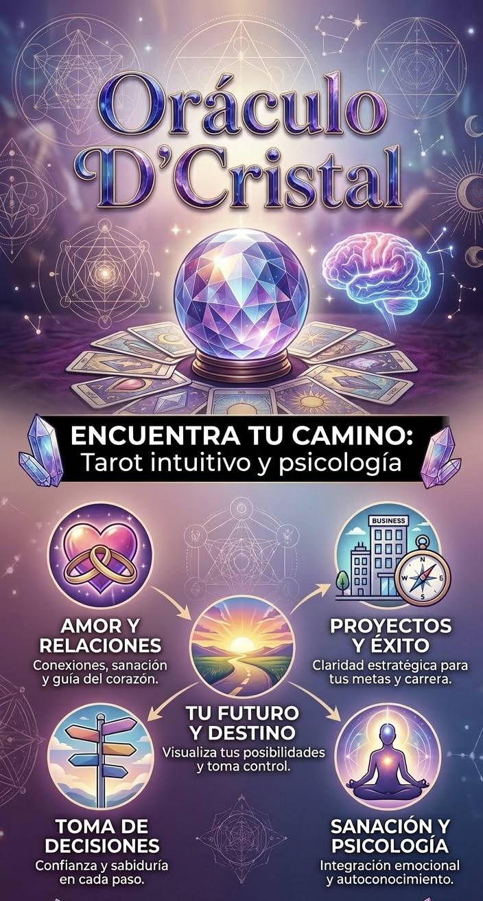 Oráculo D'Cristal Facebook ad: CONSULTA DE TAROT En línea o presencial, ¡En…
