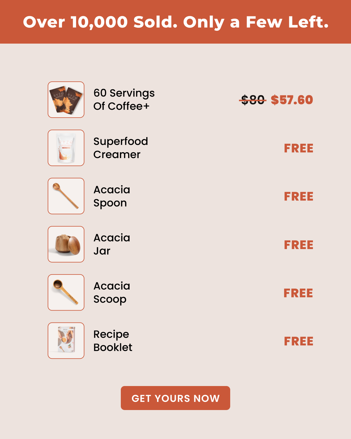 RYZE Superfoods Facebook ad