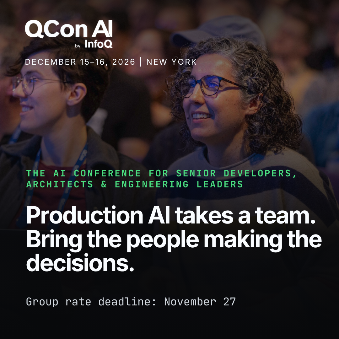 QCon Software Development Conferences Facebook ad: Bring Your Team to QCon AI