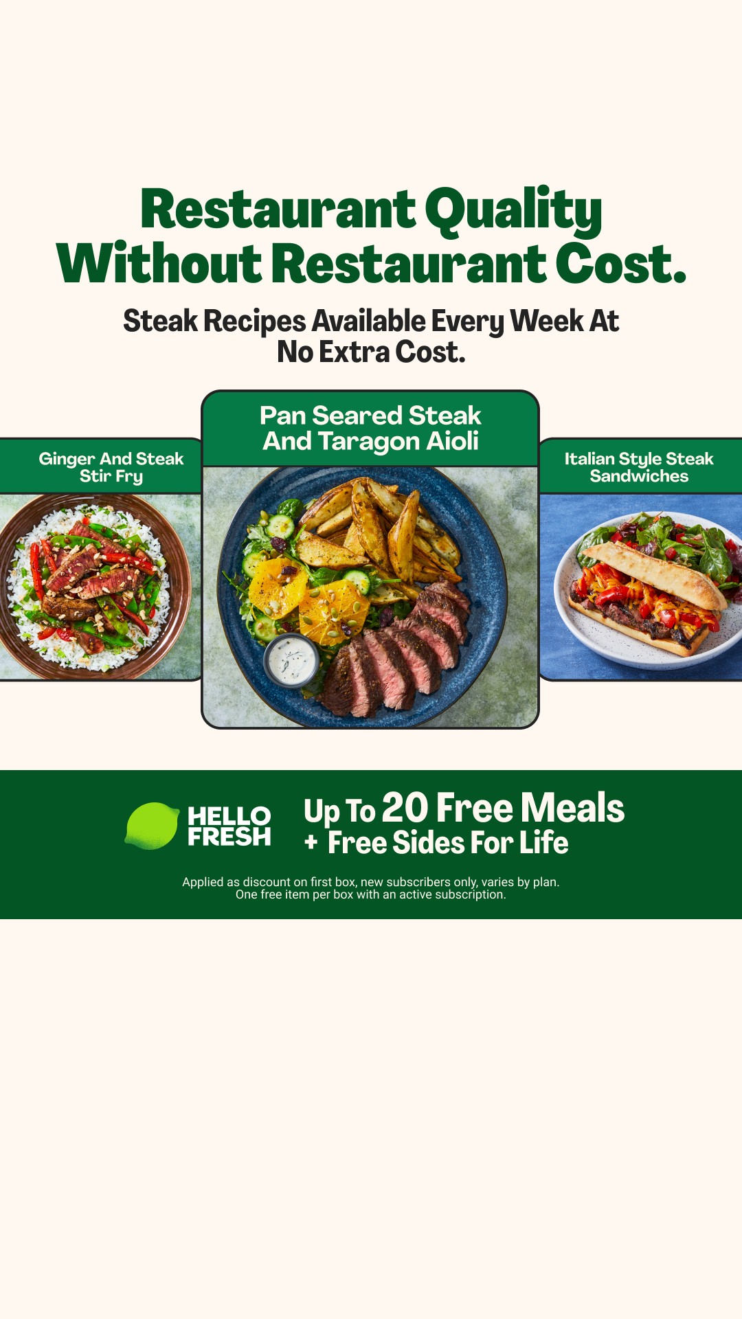 HelloFresh Facebook ad