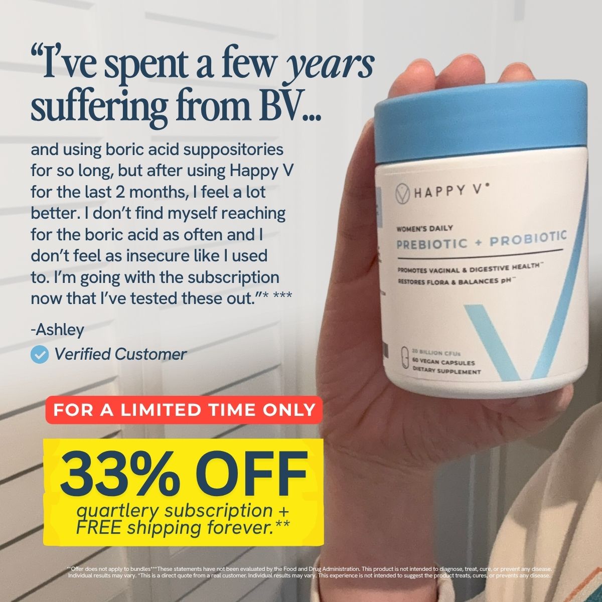 Happy V Facebook ad