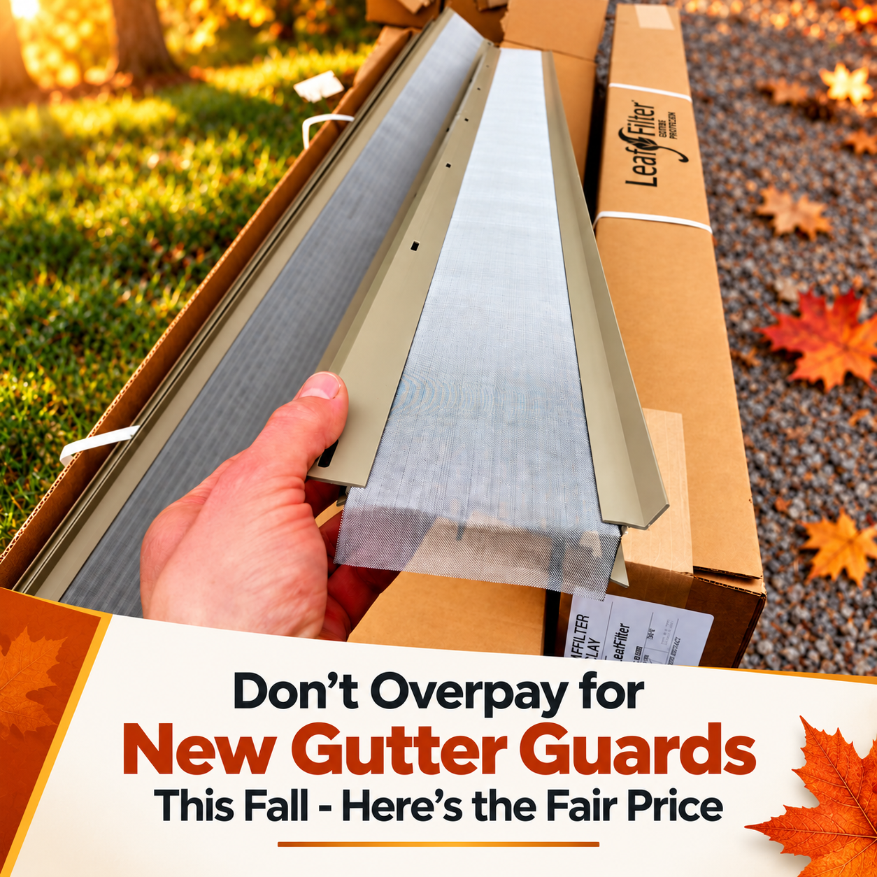 HomeBuddy.com Facebook ad: Cost to Cover 150 feet of Gutters