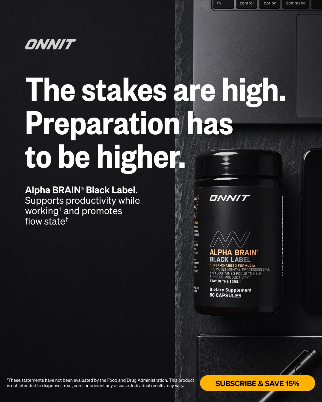 Onnit Facebook ad: Support Your Focus