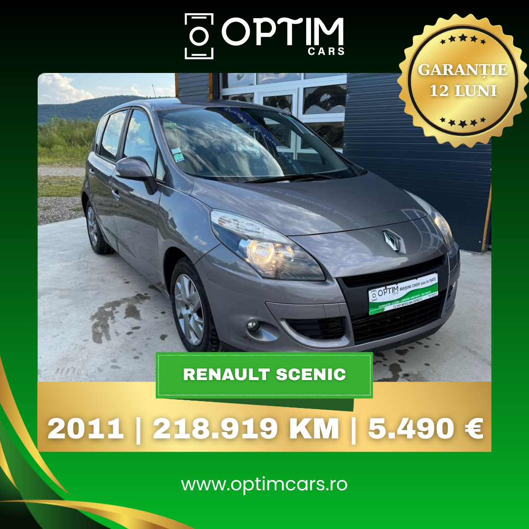 Optim Cars Satu Mare Facebook ad: Renault Scenic, mașina ideală pentru familie