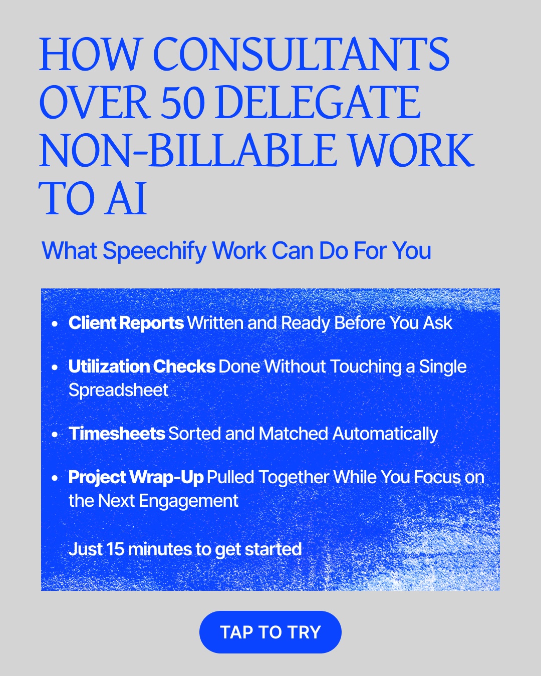 Speechify Work Facebook ad