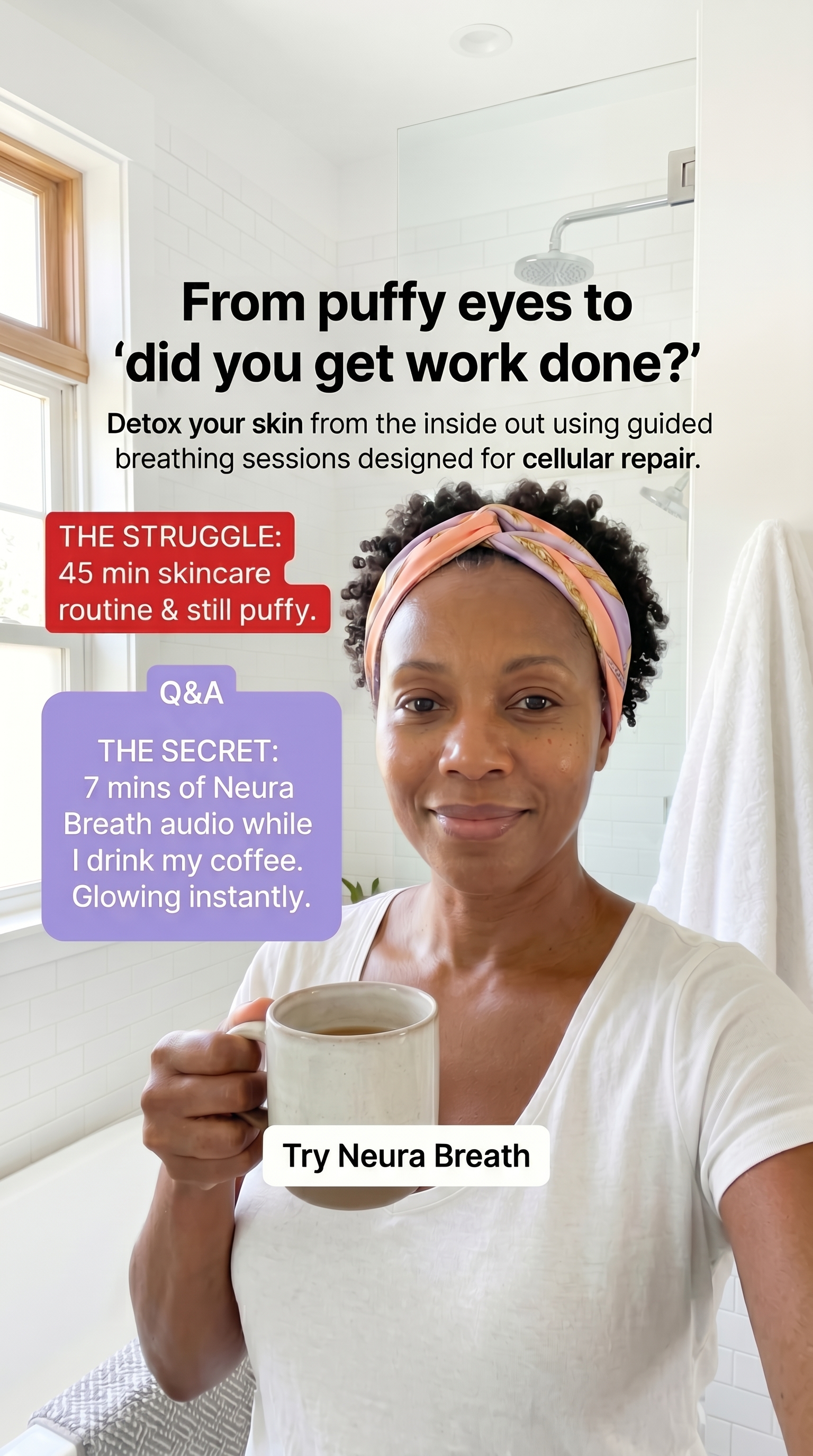 Neura Breath Facebook ad: Simple Exercise for Longer Life