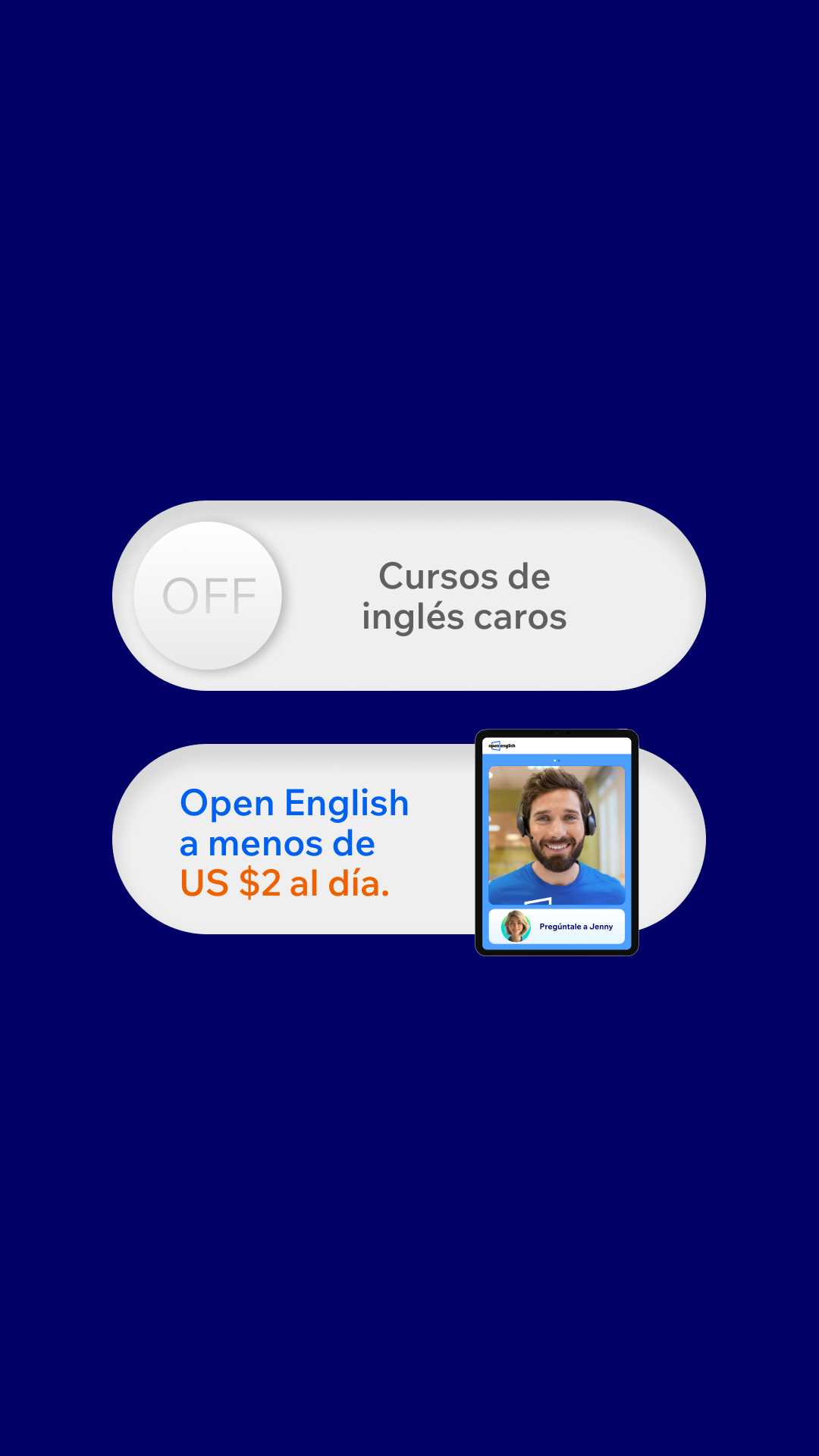 Open English Facebook ad: ¡Atrápala ya!