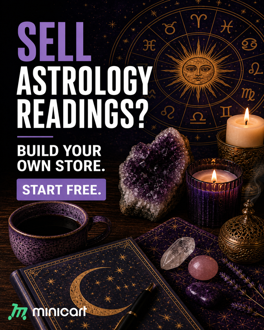Minicart Facebook ad: Your store live today.