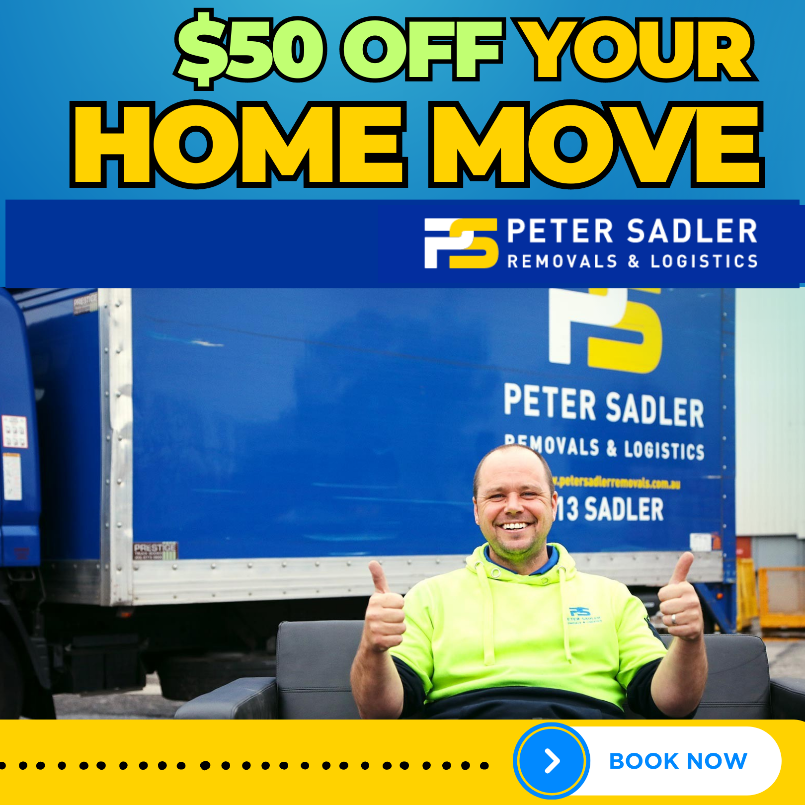 Peter Sadler Removals & Logistics Facebook ad