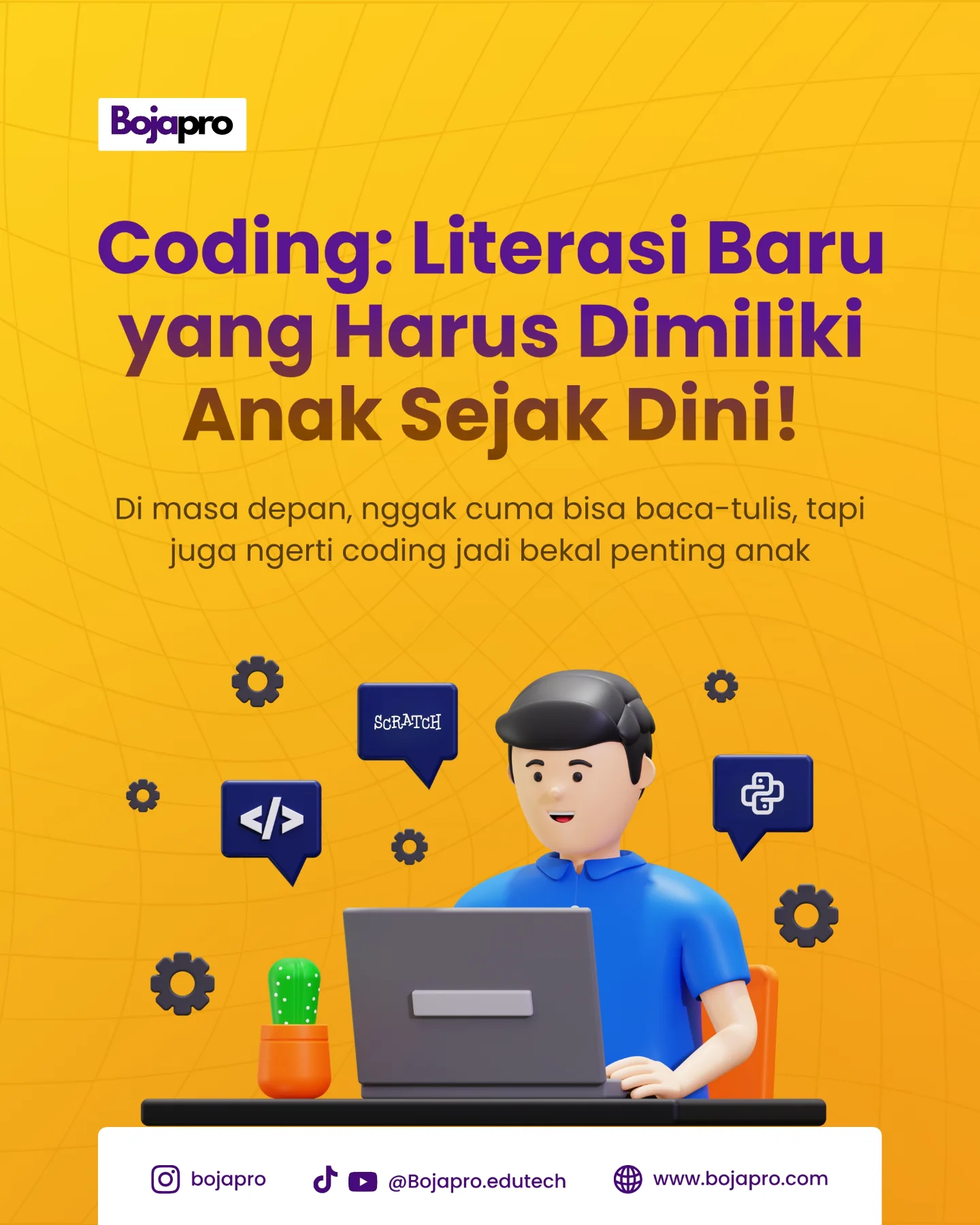 Bojapro Connected Page Facebook ad: Kelas Coding for Kids ini dirancang khusus untuk…