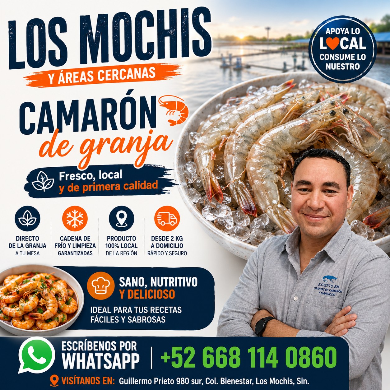 Costa Cortés Facebook ad: Camarones Los Mochis