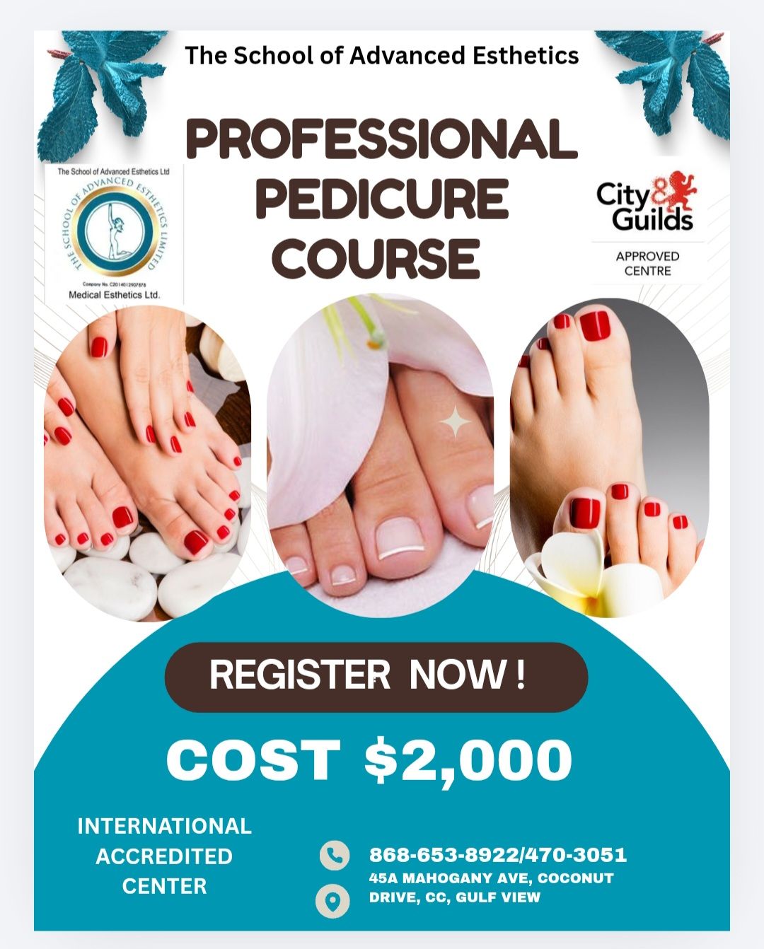 The School Of Advanced Esthetics Ltd. Facebook ad: PROFESSIONAL SPA PEDICURE COURSE 2026