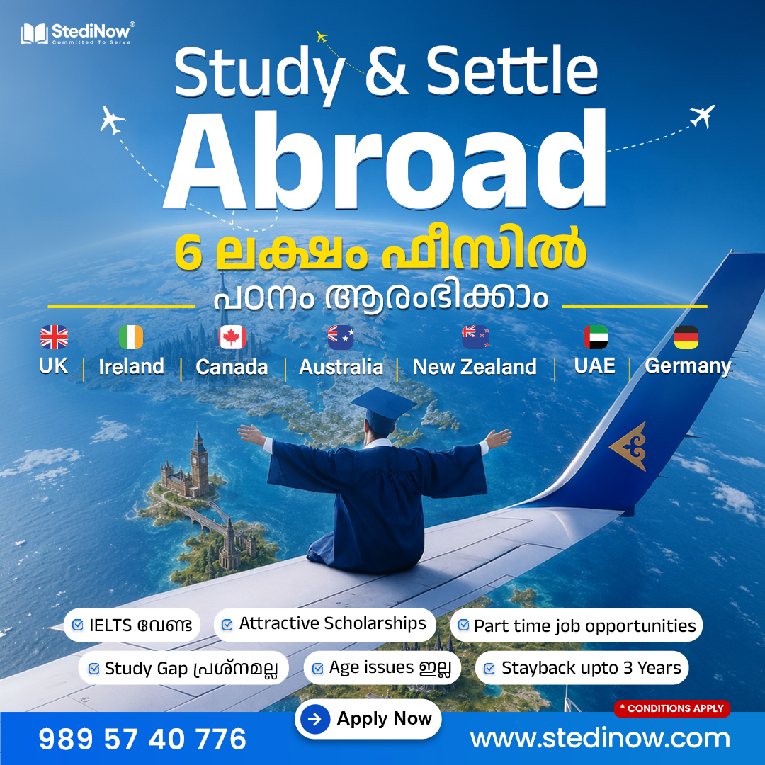 StediNow Facebook ad: Work & Settle Abroad from ₹6L