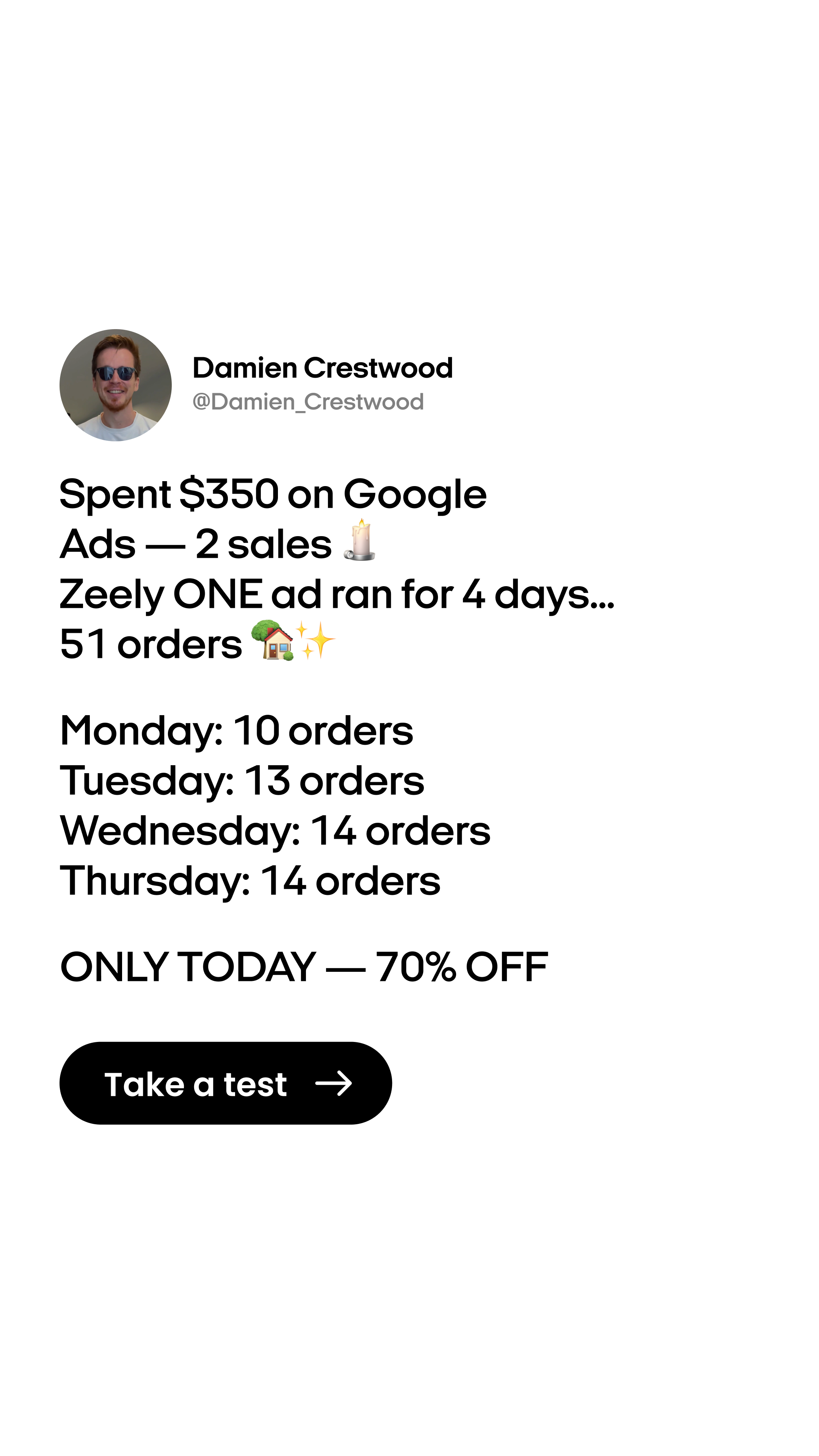 Zeely Facebook ad