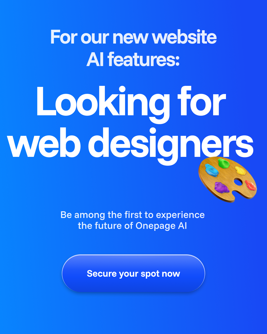 Onepage Facebook ad