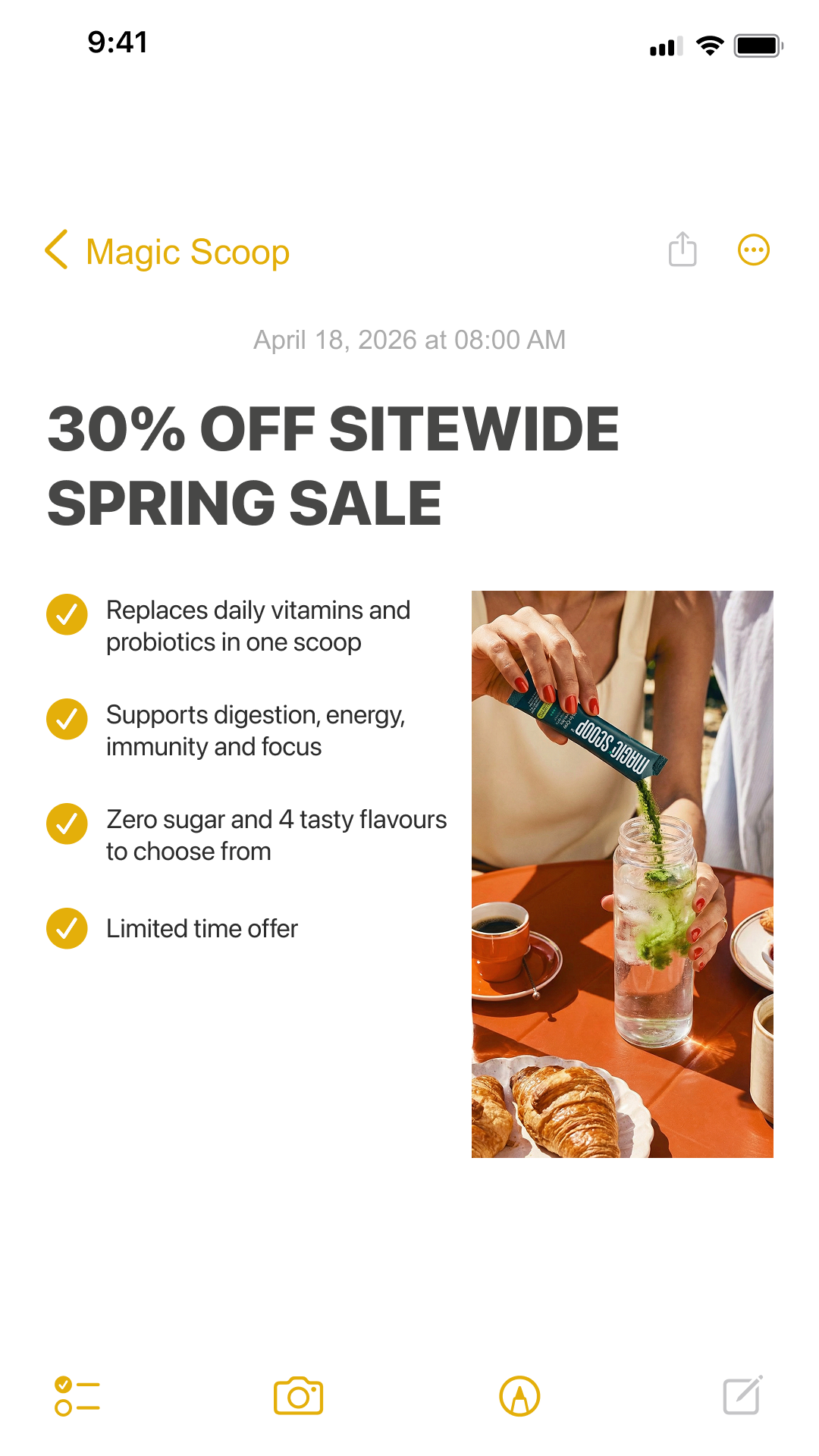 Magic Scoop Facebook ad
