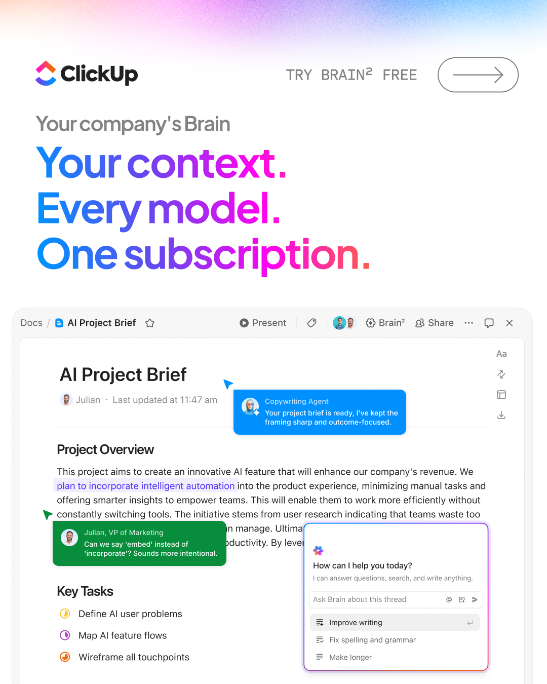 ClickUp Facebook ad