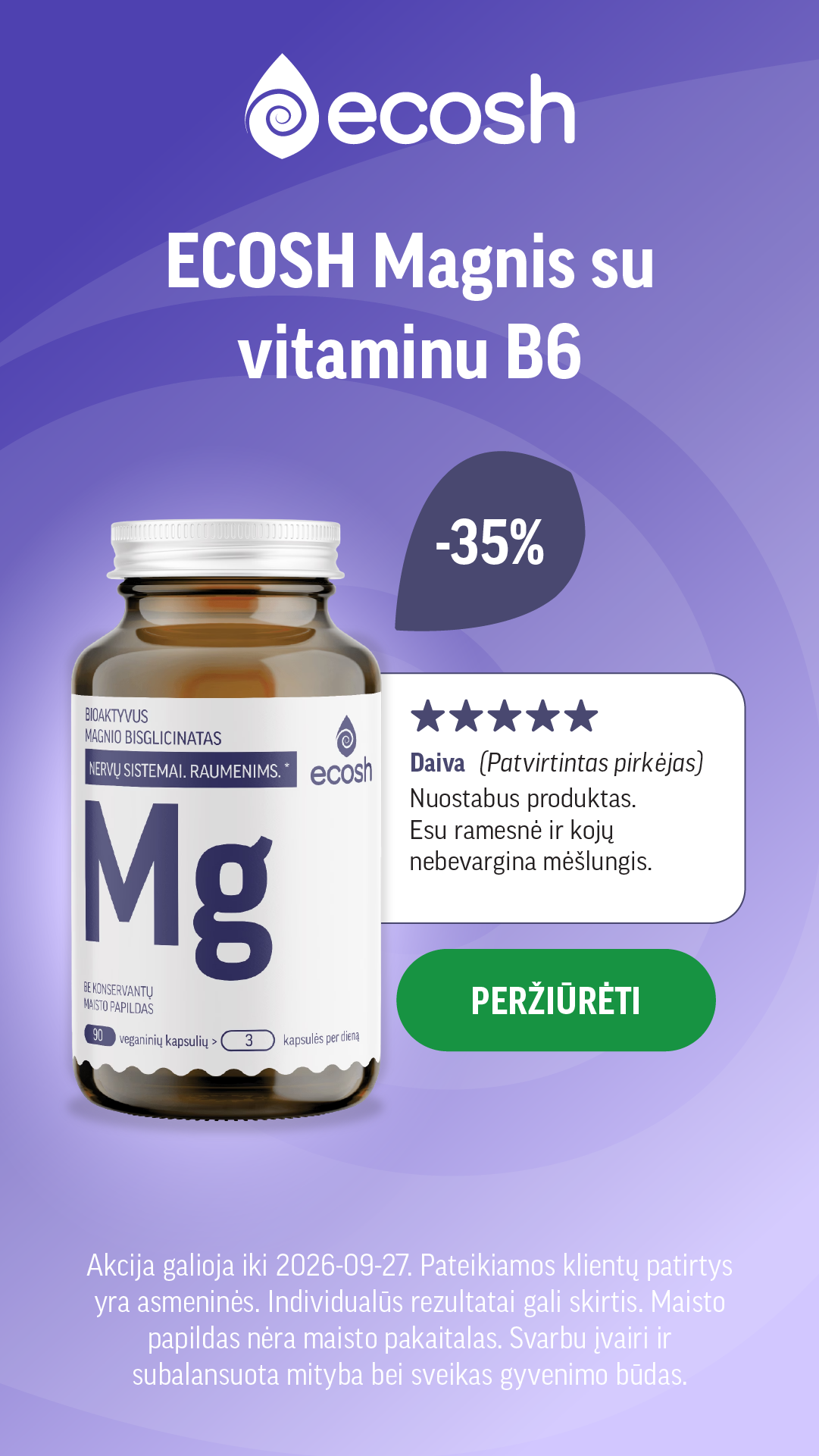 Ecosh Lietuva Facebook ad